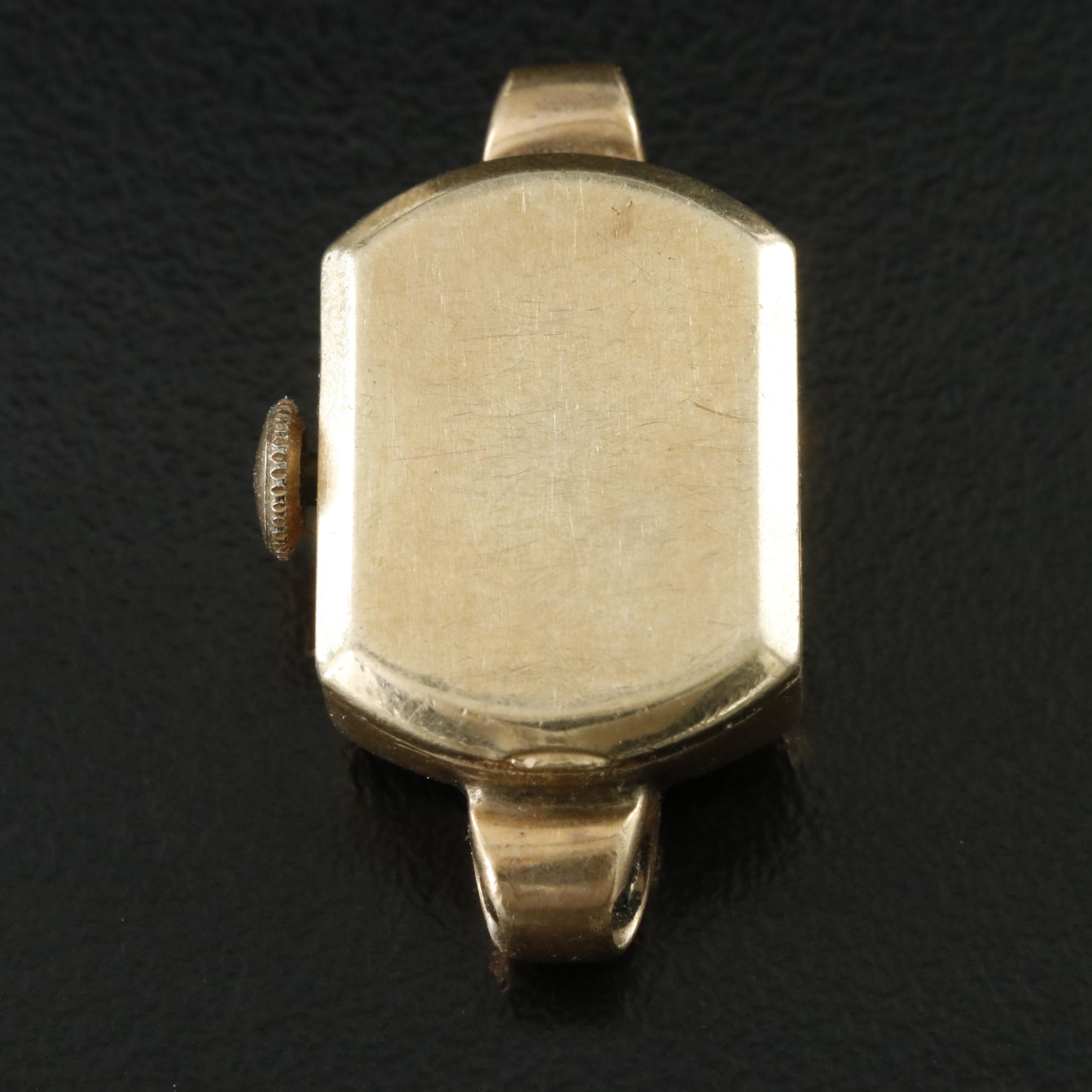 14K SEMCA Swiss Stem Wind Watch