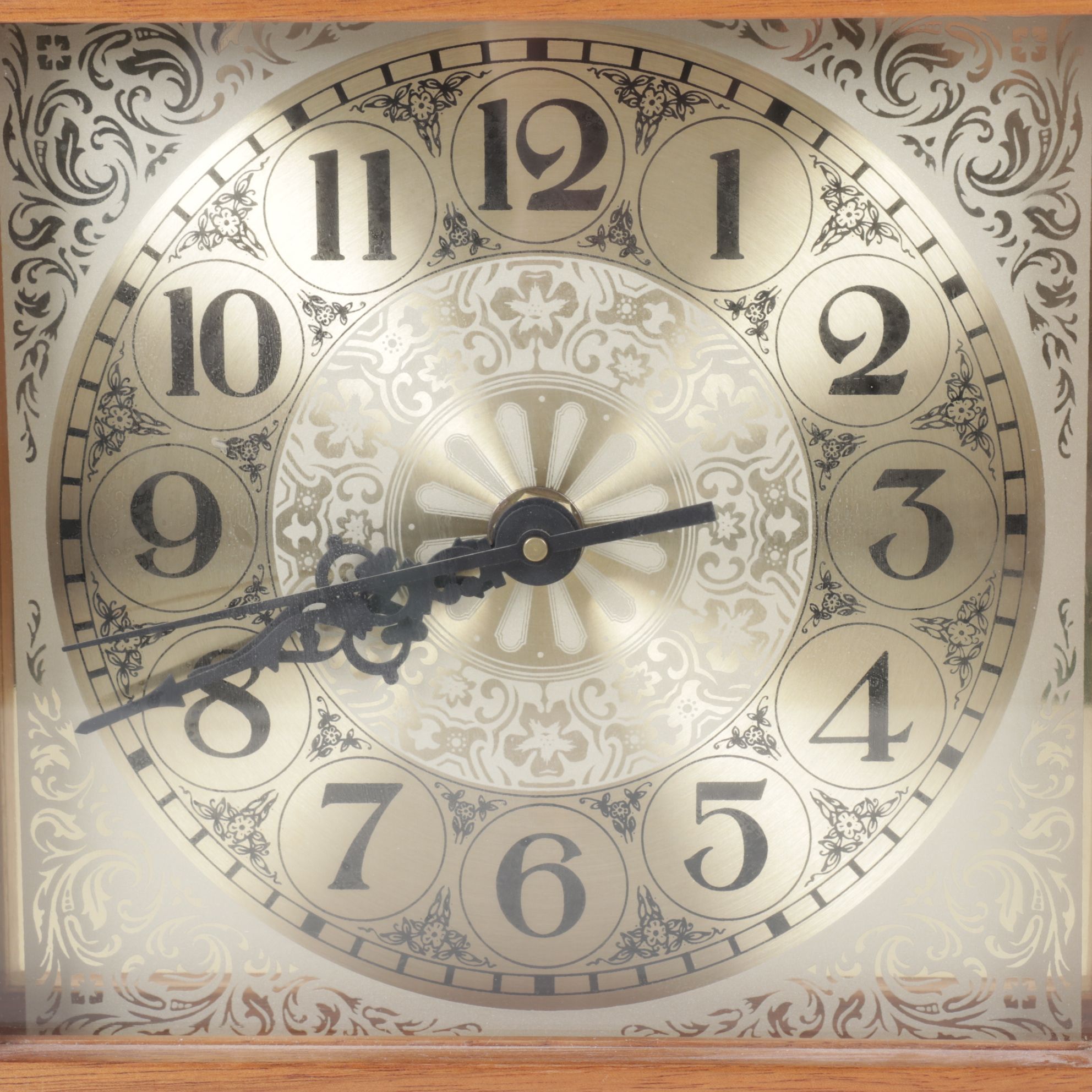 Polished Brass Dial Mantel Clock