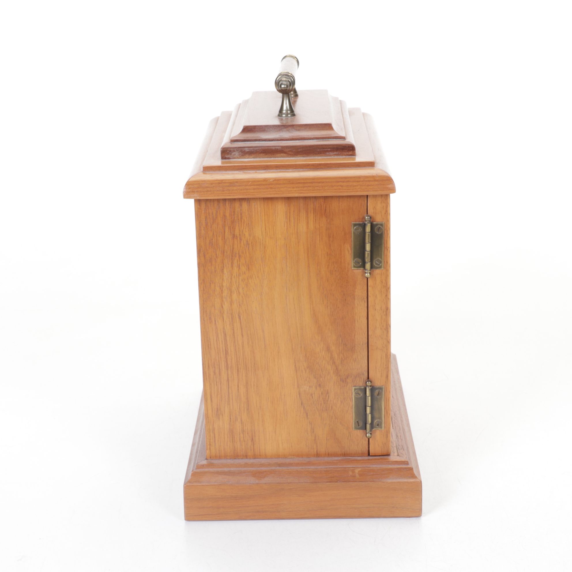 Polished Brass Dial Mantel Clock