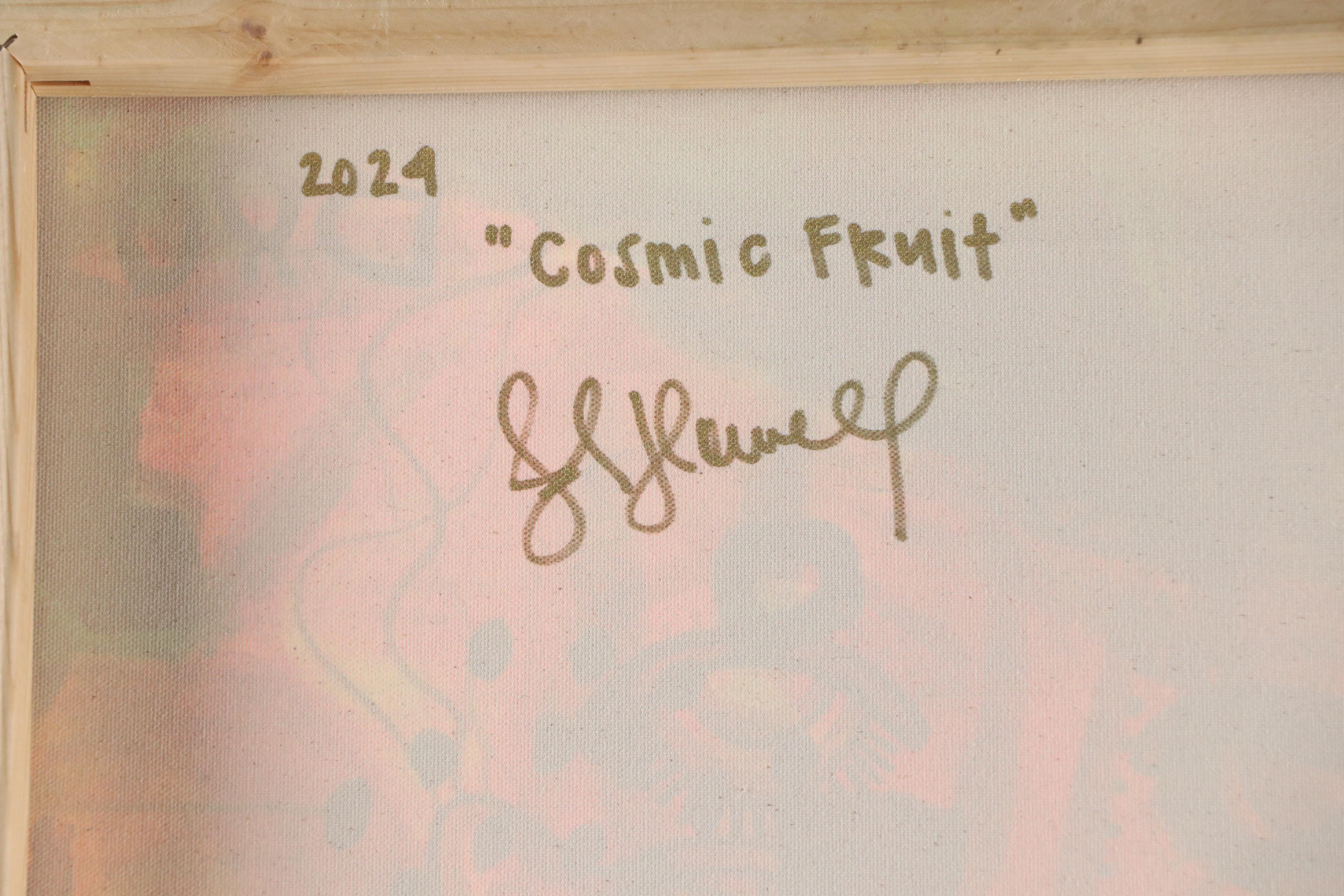 Jordan Howell Abstract Acrylic Painting "Cosmic Fruit," 2024