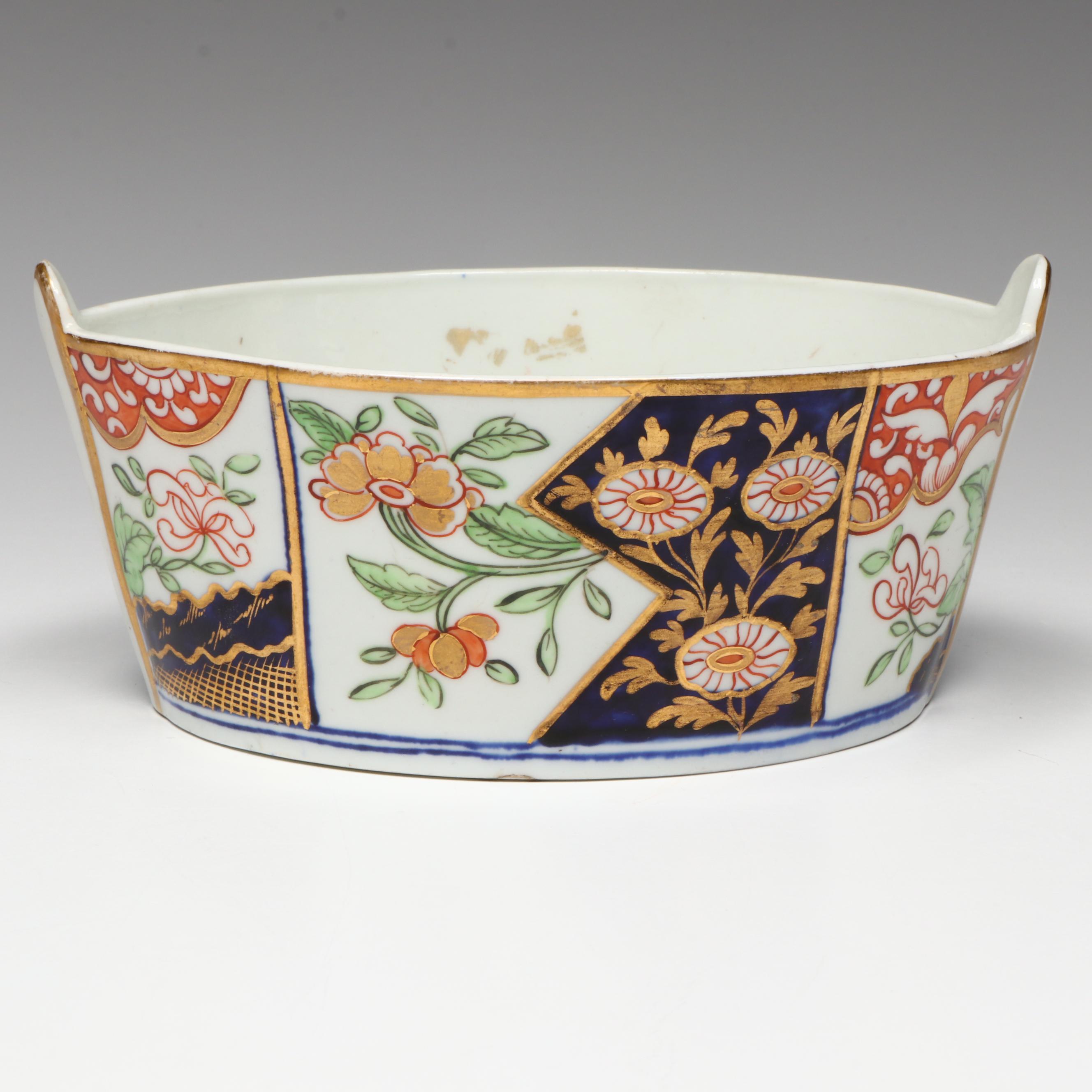 Duesbury Derby Imari Porcelain Bowls with Other English Regency Cream Jug