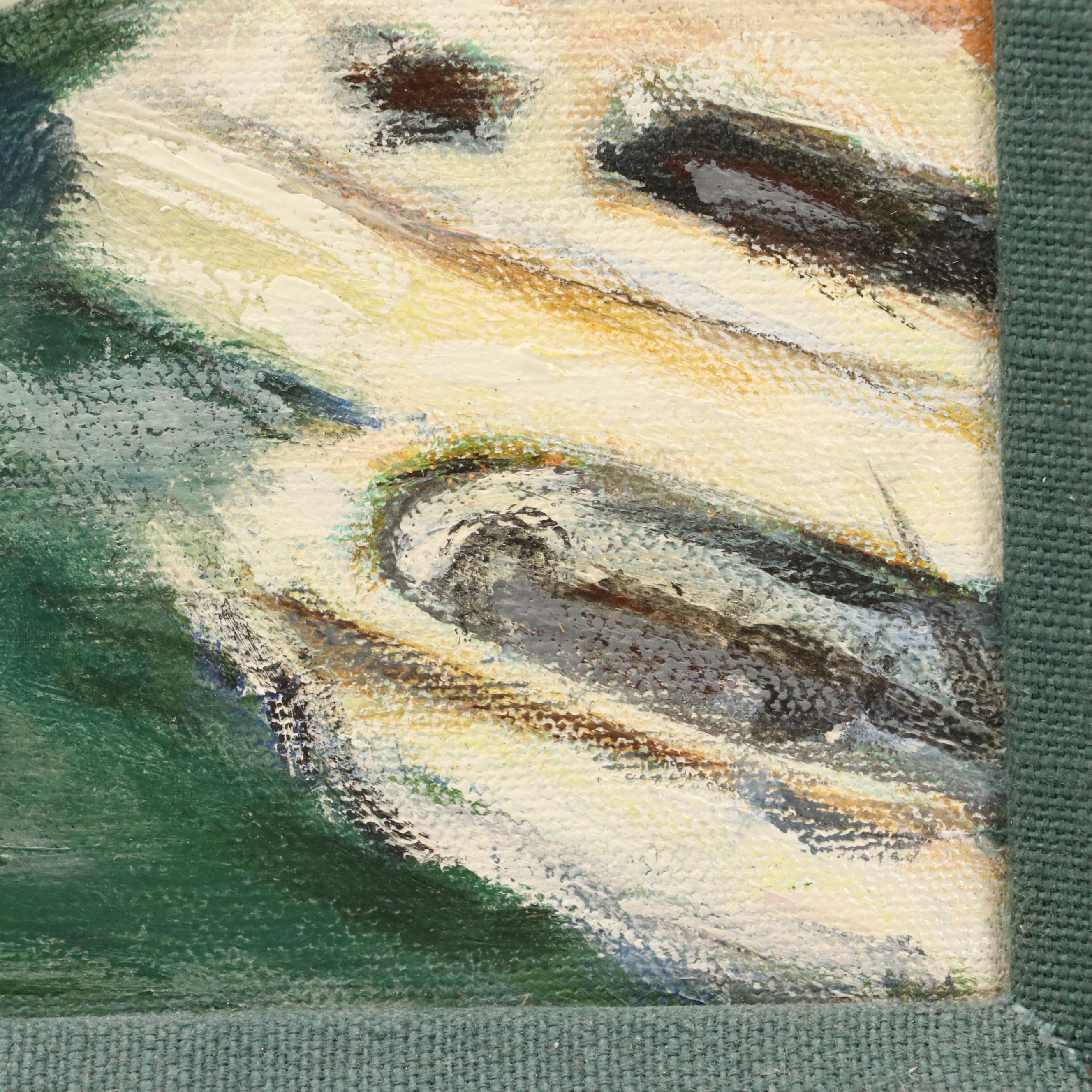 Venetian Canal Oil Painting, Late 20th Century