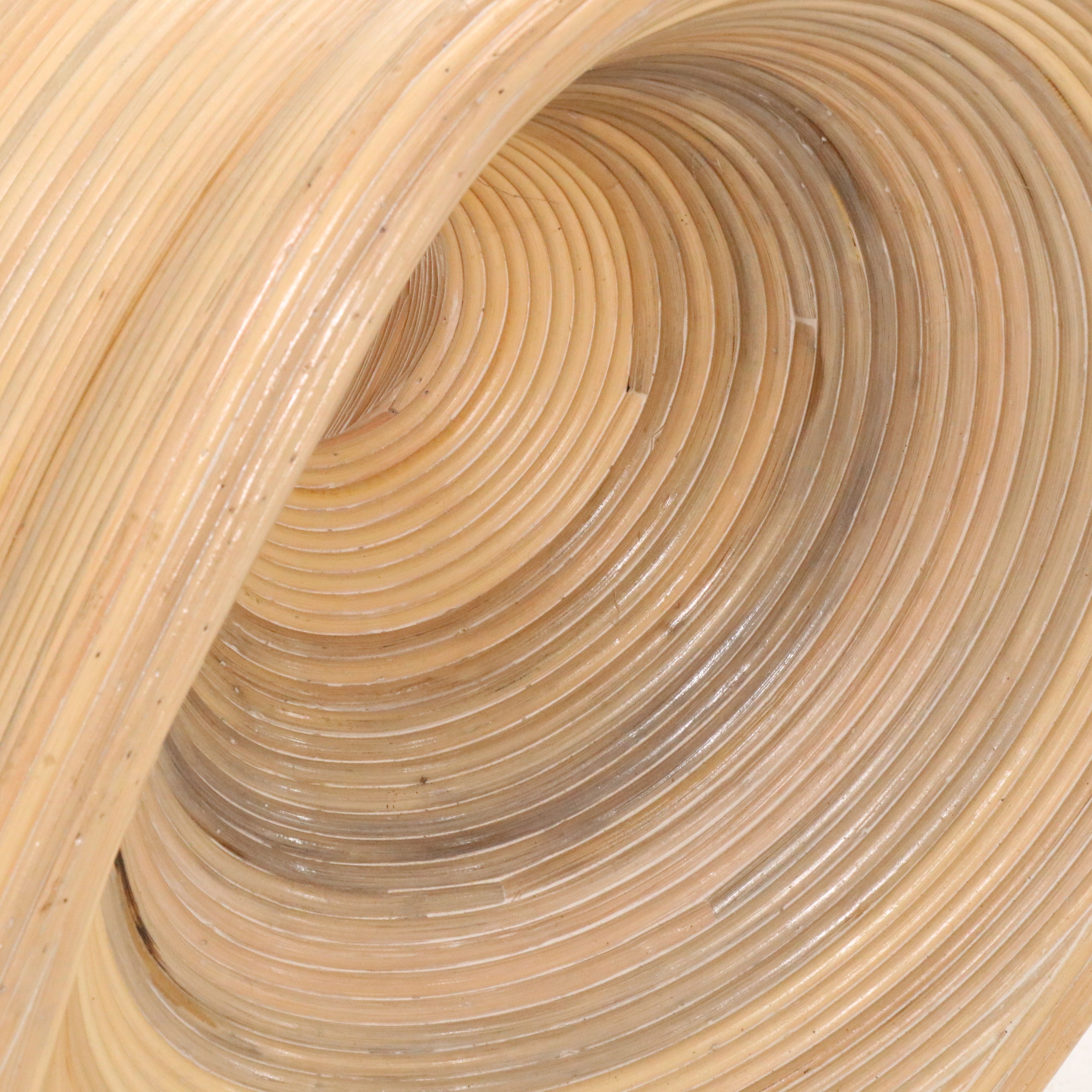 Modernist Pencil Reed Lounge Chair and Ottoman