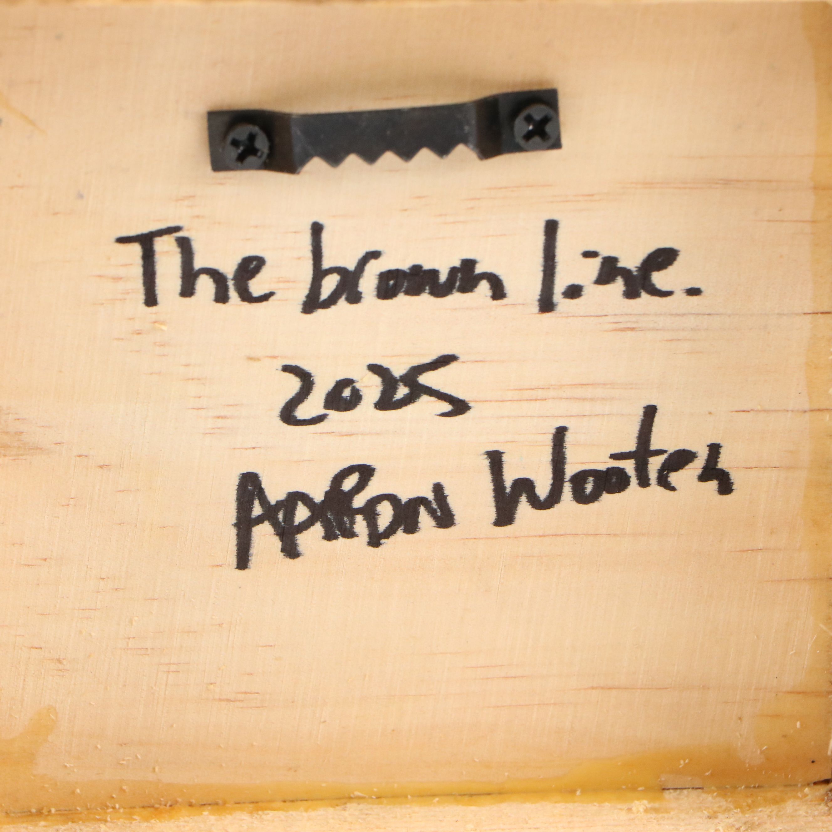 Aaron Wooten Stylized Cityscape Mixed Media Painting "The Brown Line.," 2025