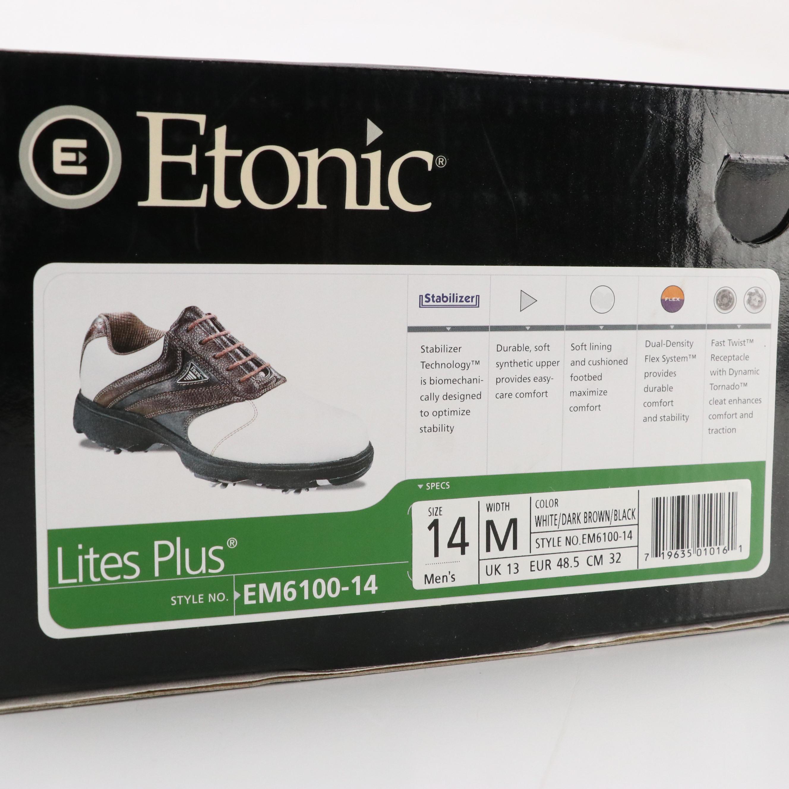 Men's Etonic "Lites Plus" Leather Golf Shoes in Box