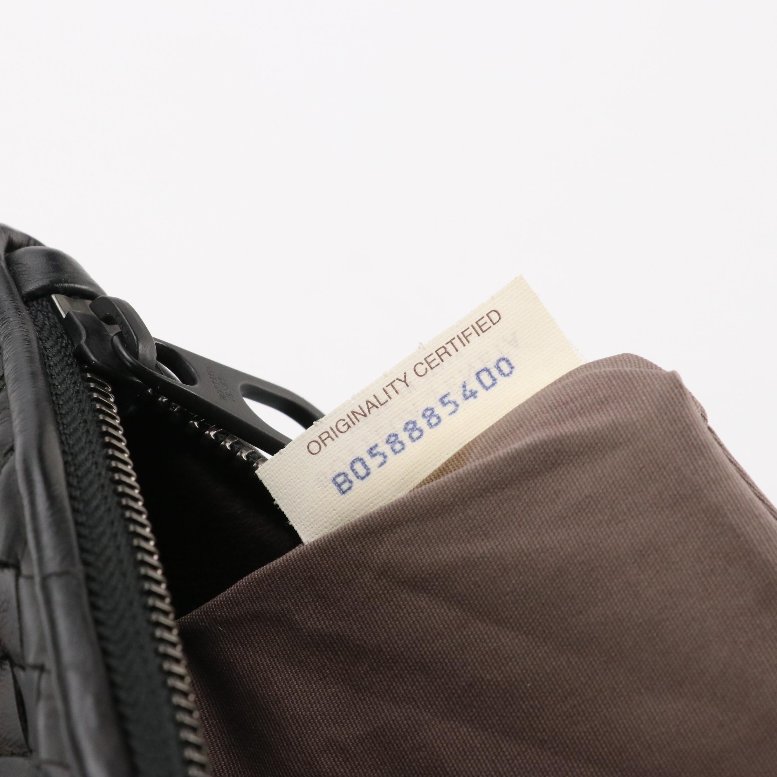 Bottega Veneta Intrecciato Leather Zip Clutch