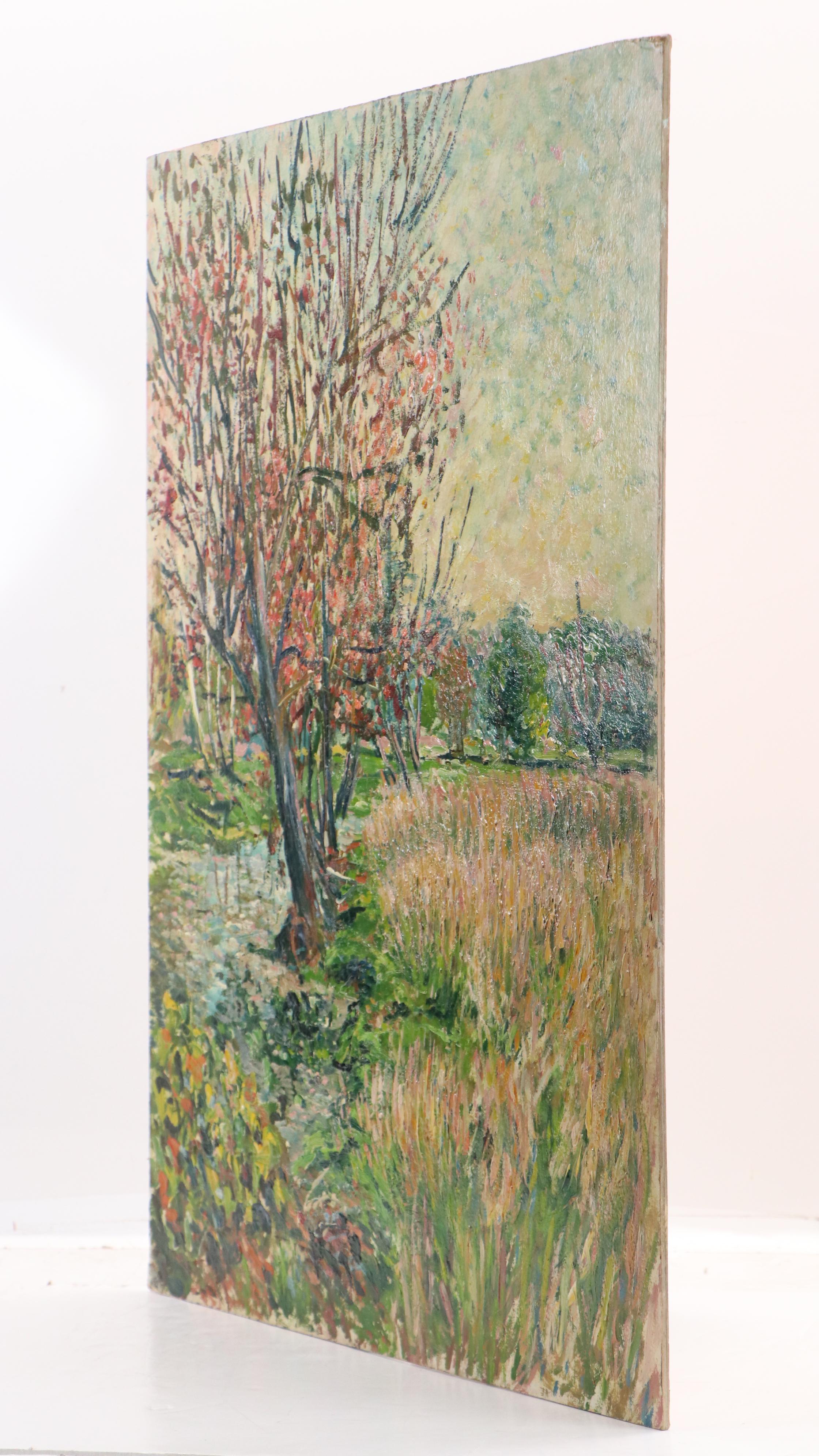 Michael Salvatore Abbate Autumnal Landscape Oil Painting, Mid-20th Century