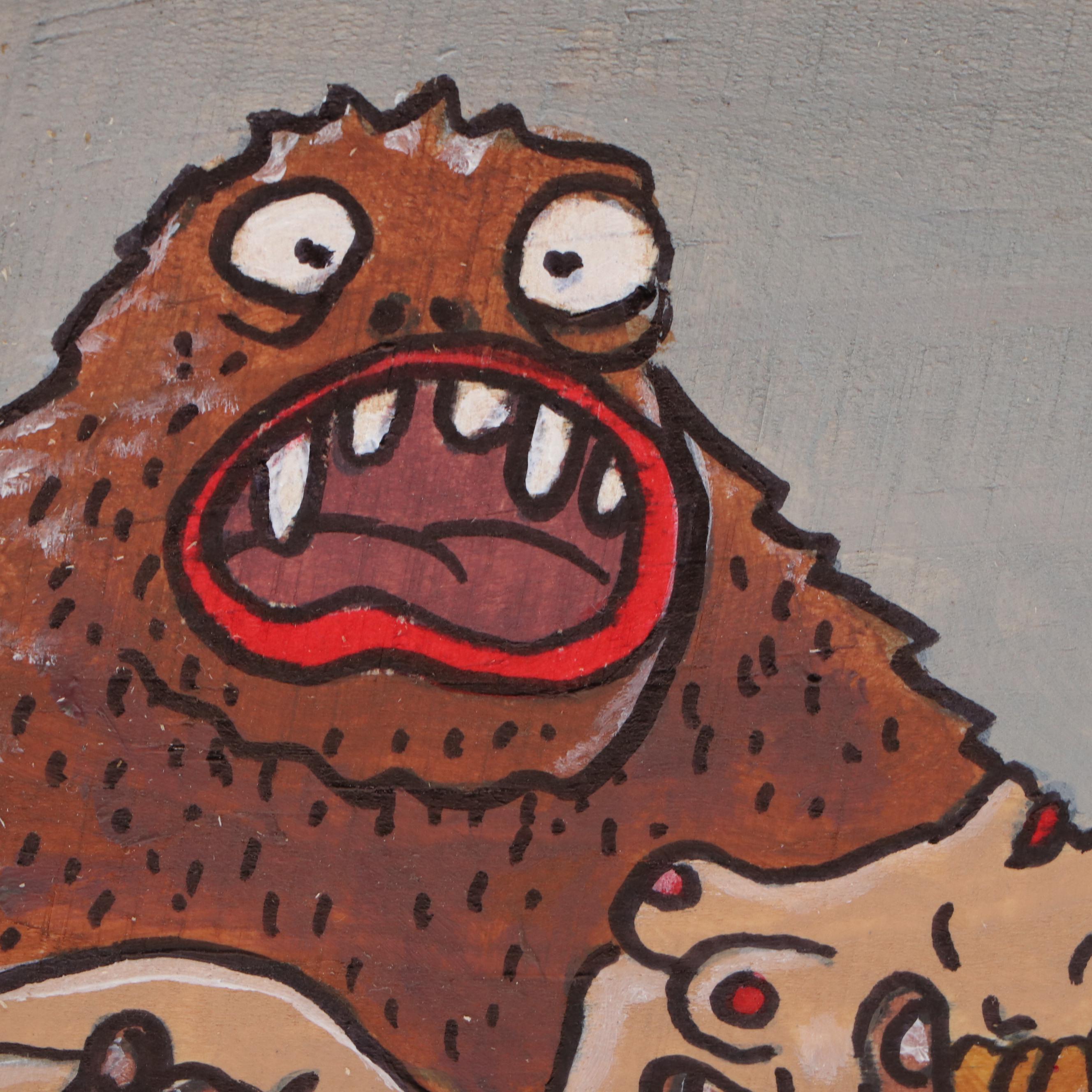 Aaron Wooten Surrealist Stylized Mixed Media Painting "Until Death," 2025