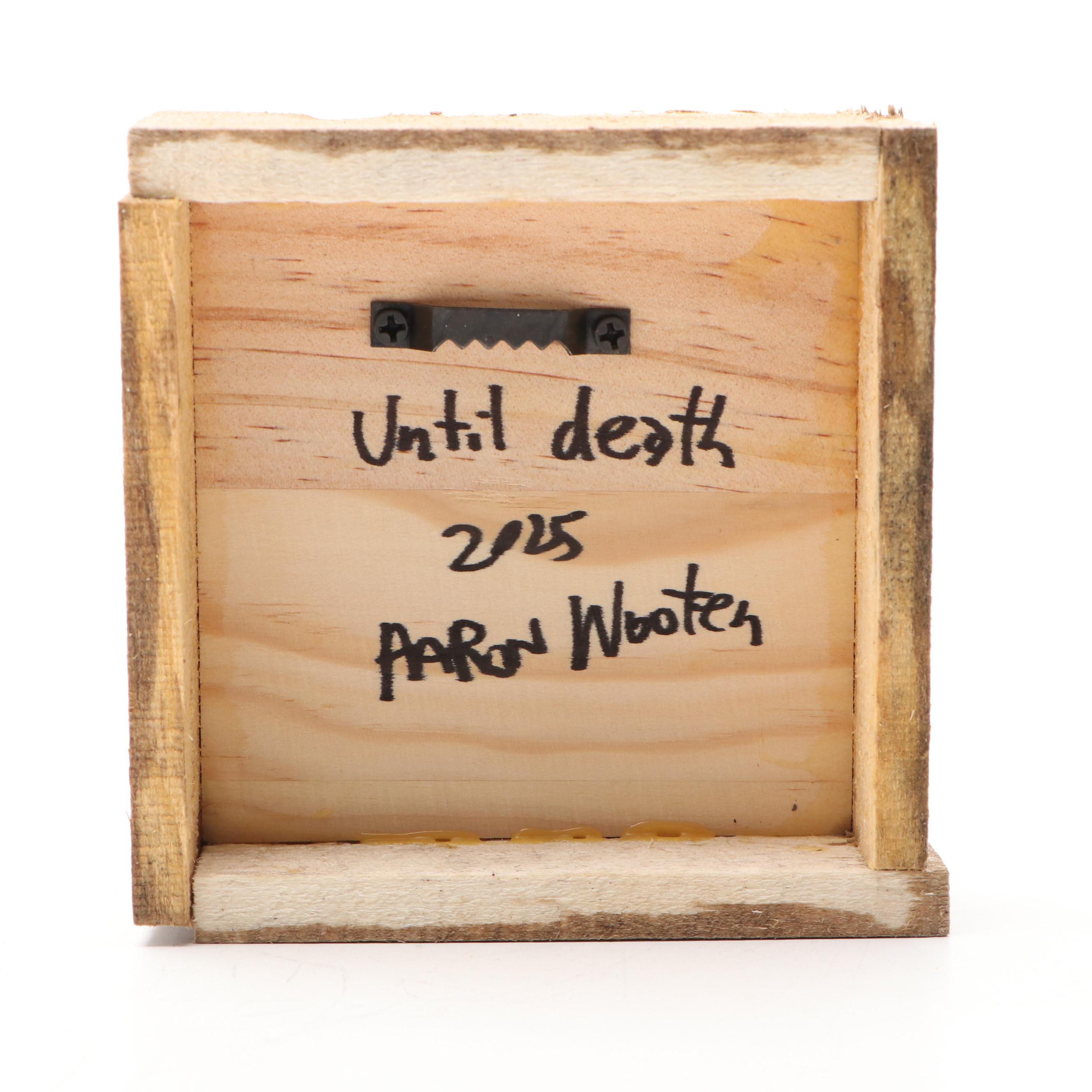 Aaron Wooten Surrealist Stylized Mixed Media Painting "Until Death," 2025
