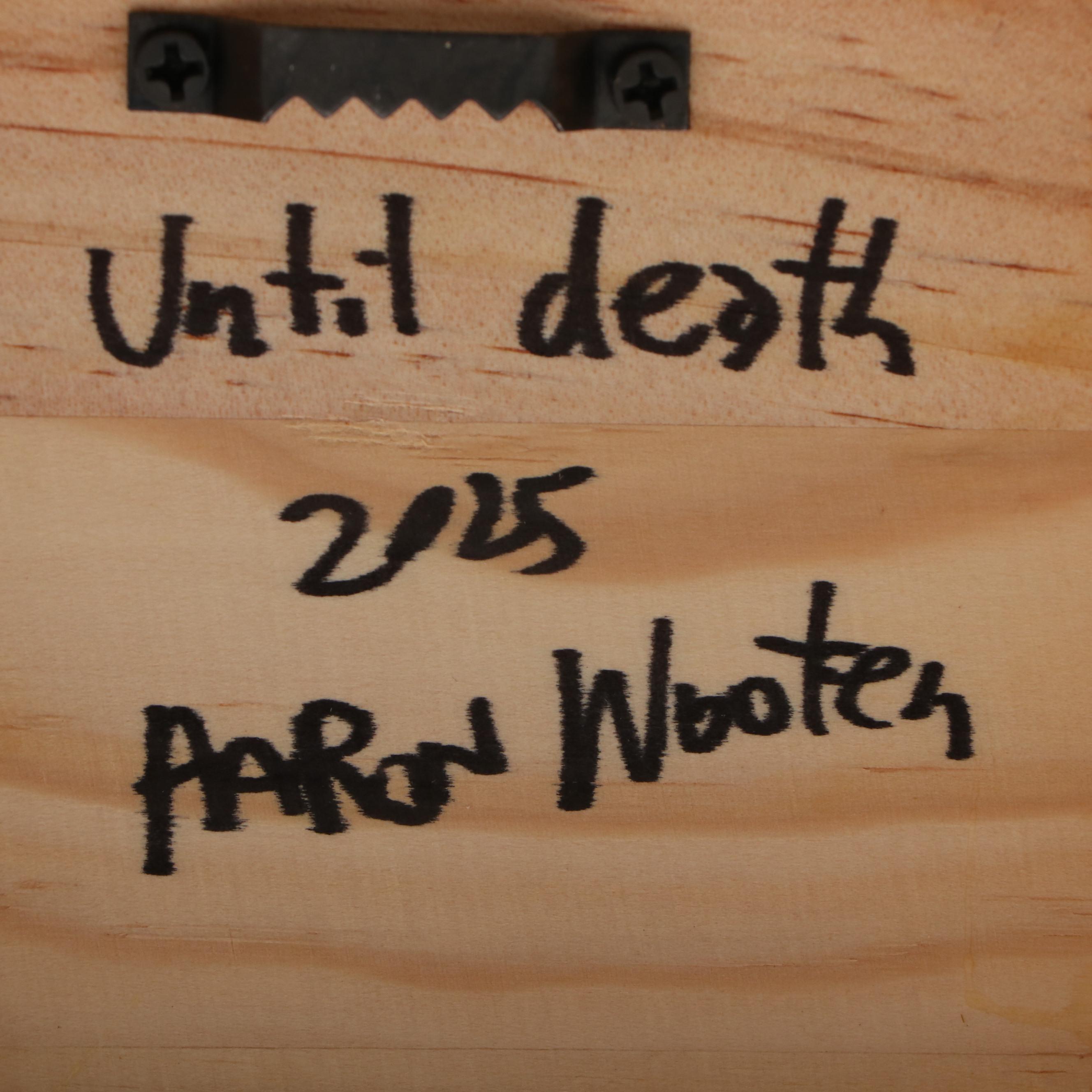 Aaron Wooten Surrealist Stylized Mixed Media Painting "Until Death," 2025