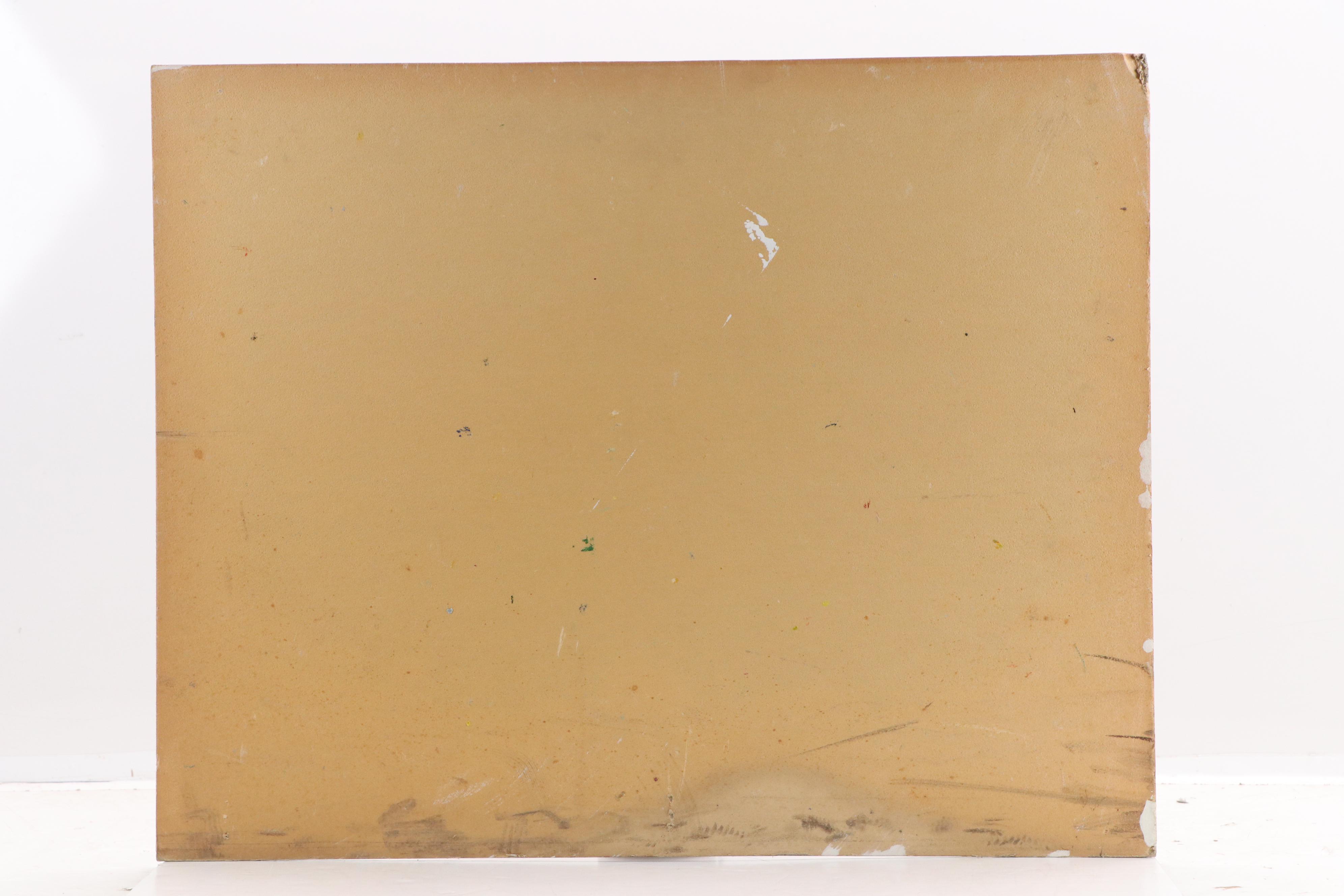 Michael Salvatore Abbate Suburban Landscape Oil Painting, Mid-20th Century