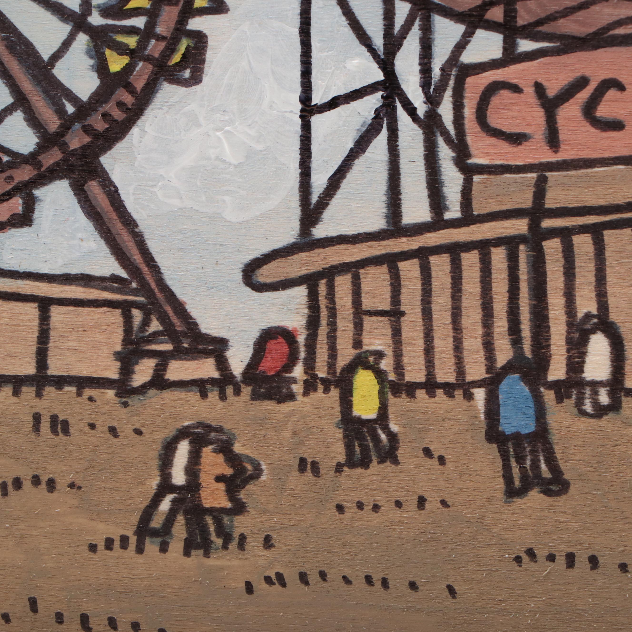 Aaron Wooten Stylized Mixed Media Painting "Cyclone," 2025