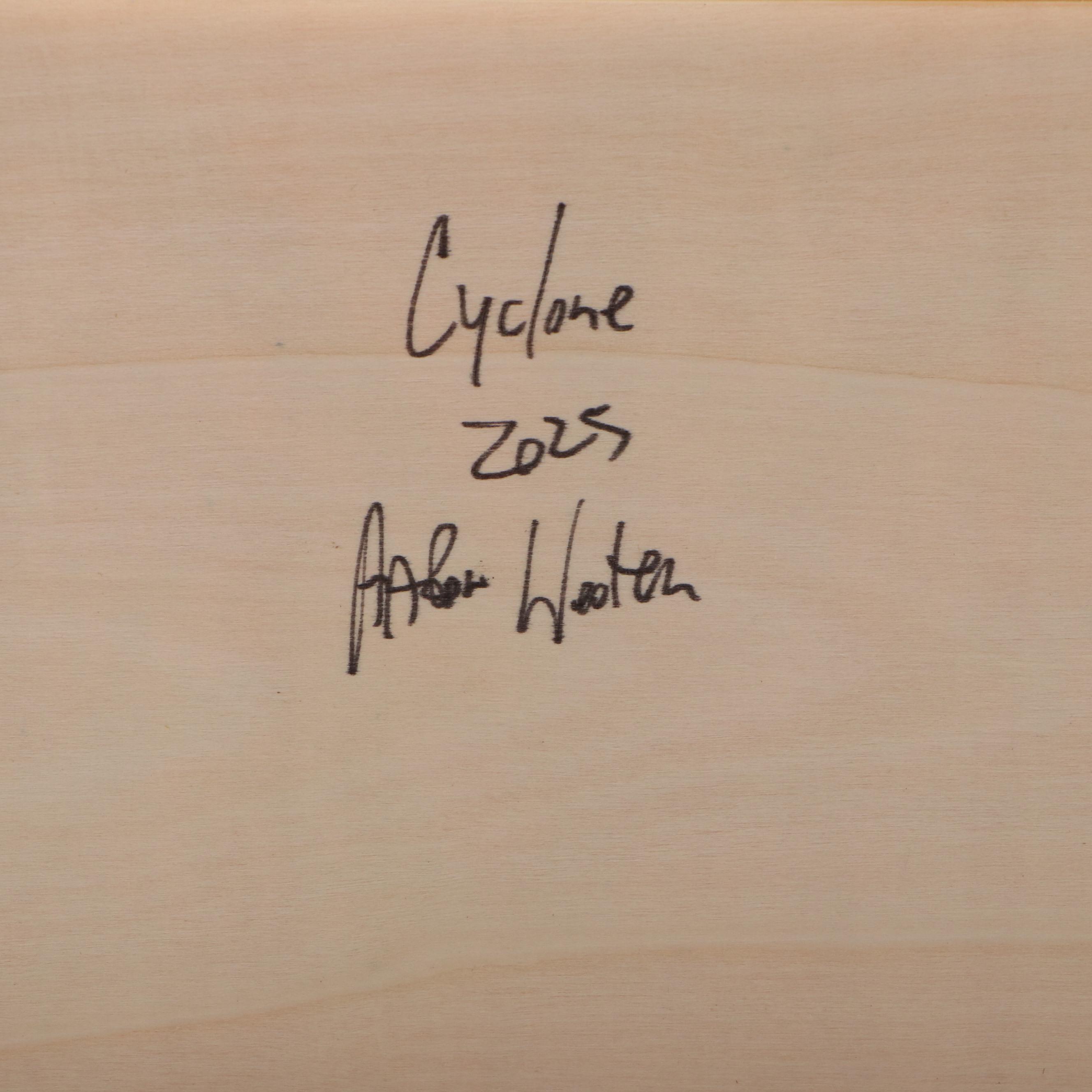 Aaron Wooten Stylized Mixed Media Painting "Cyclone," 2025