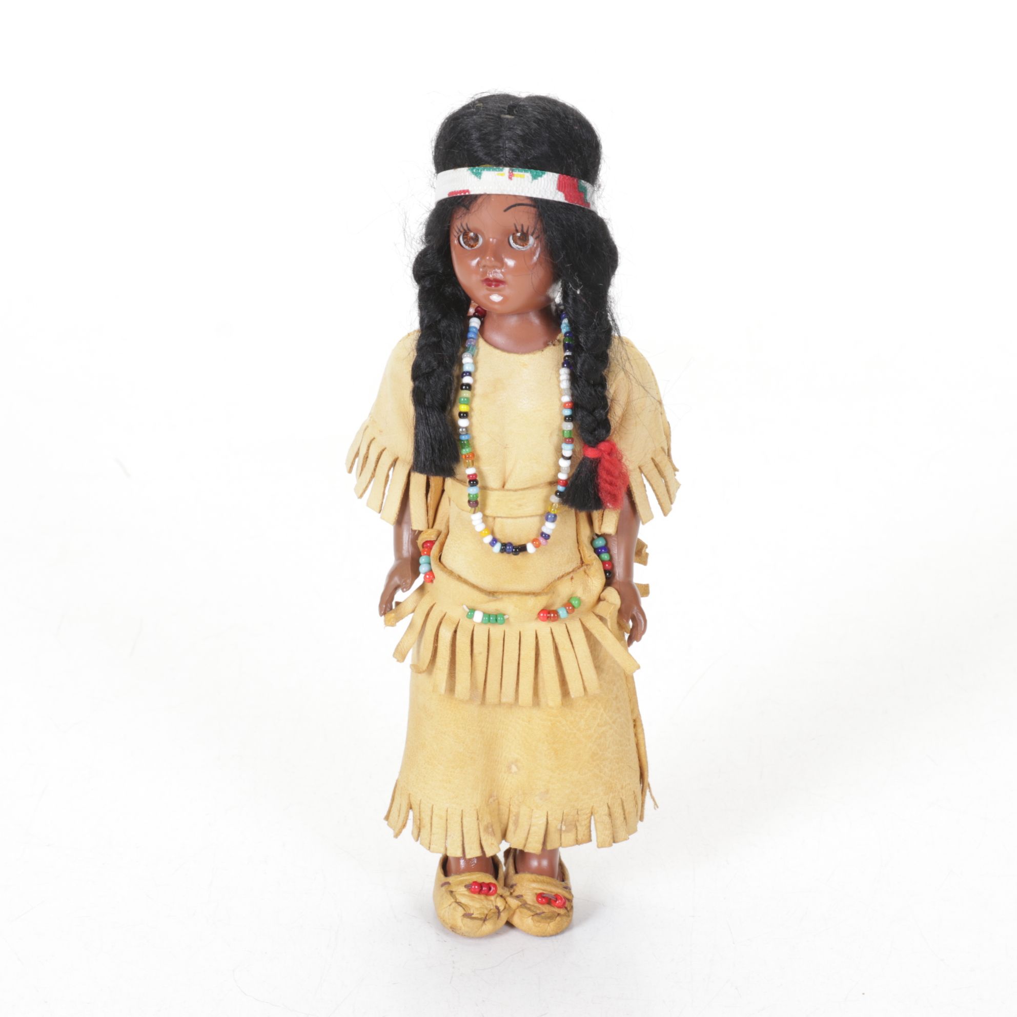 Hand-Crafted Leather Native American Doll Collection