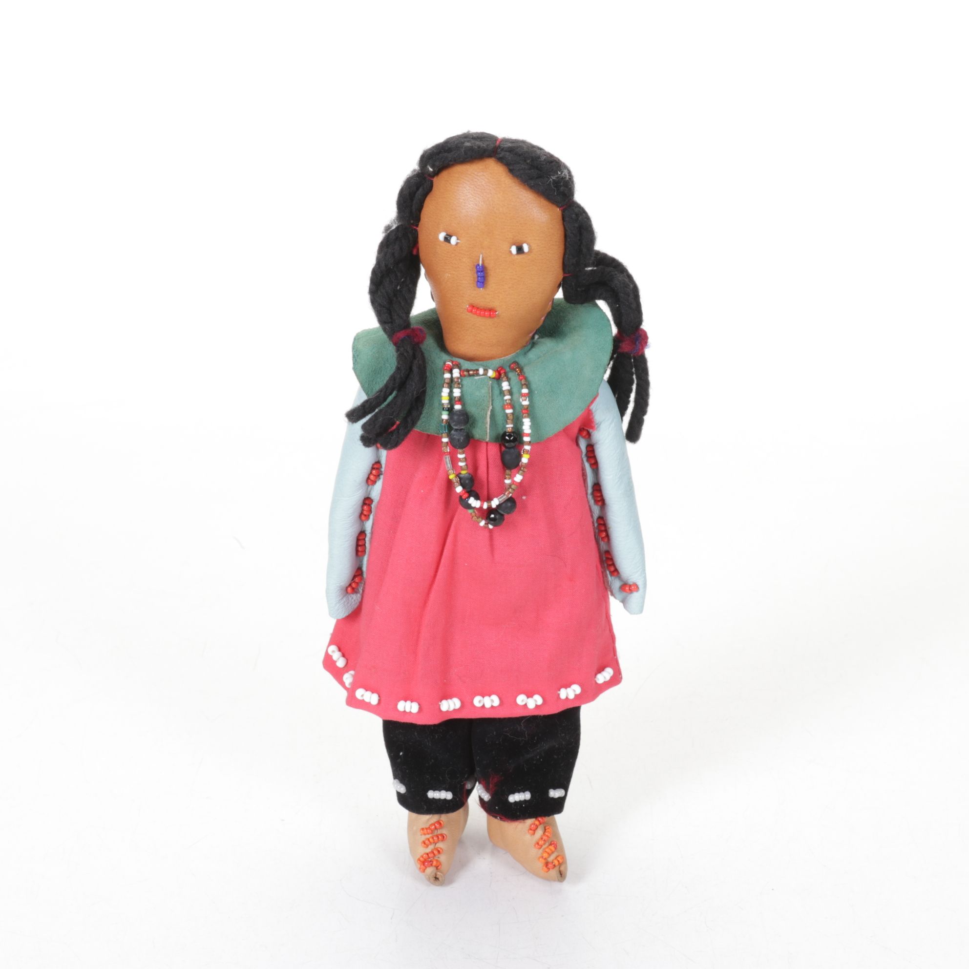 Hand-Crafted Leather Native American Doll Collection