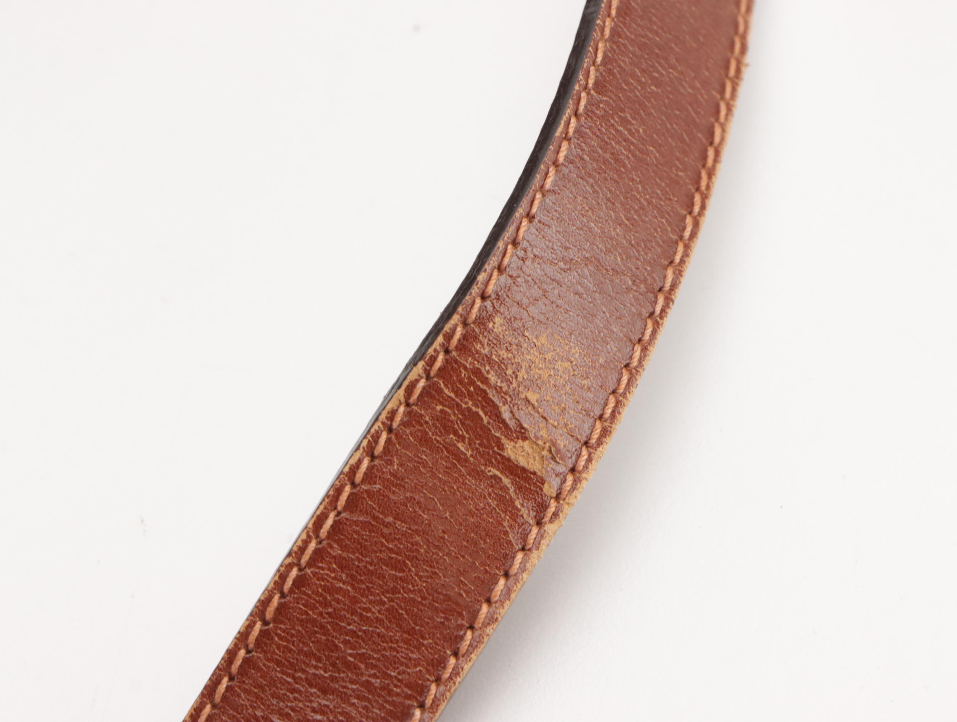 Salvatore Ferragamo Vara Flap Shoulder Bag in Brown Leather