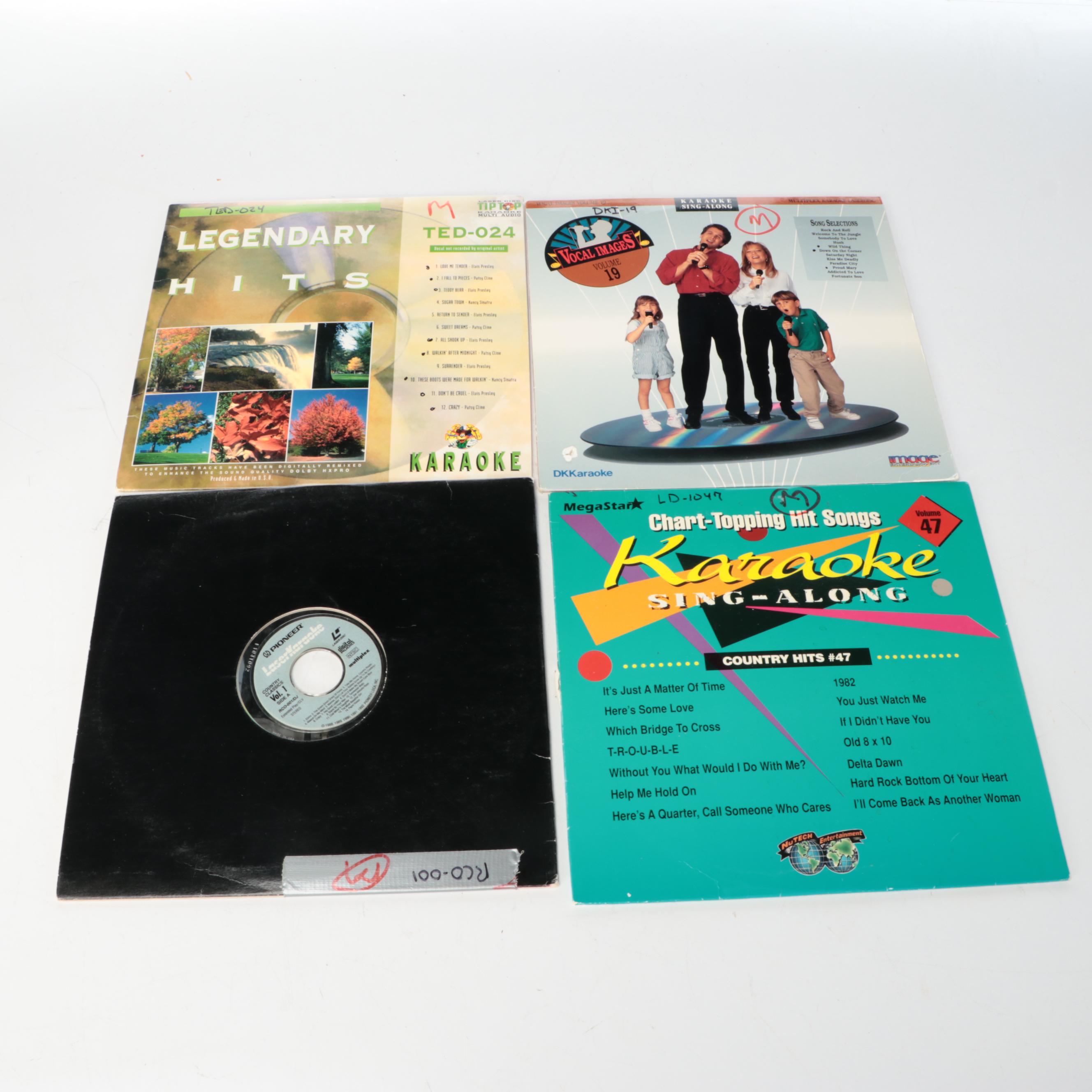 Karaoke Microphones, DVDs, and Vintage Pioneer Karaoke Laser Discs