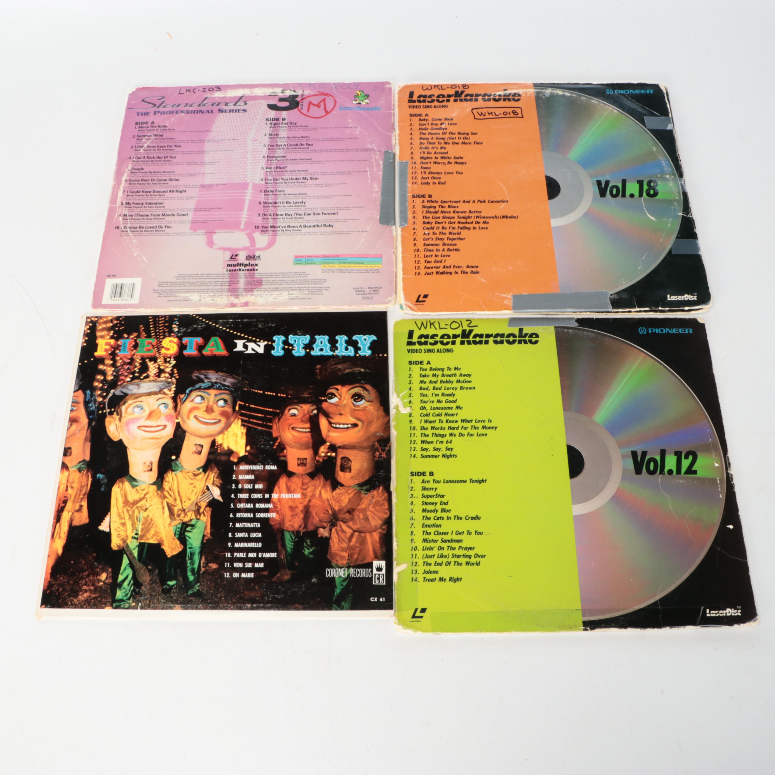 Karaoke Microphones, DVDs, and Vintage Pioneer Karaoke Laser Discs