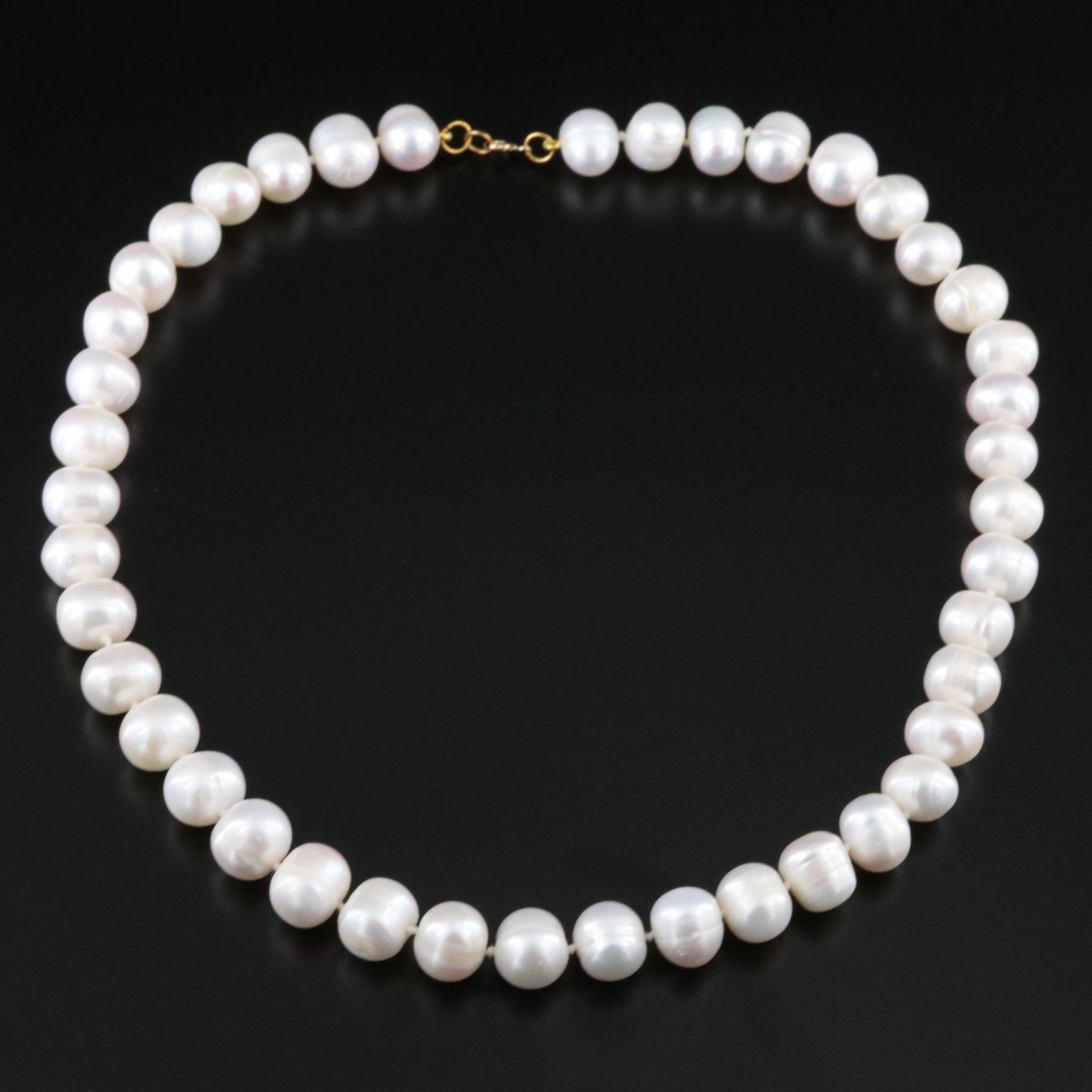 9.50 - 11.00 MM Pearl Necklace with 14K Clasp