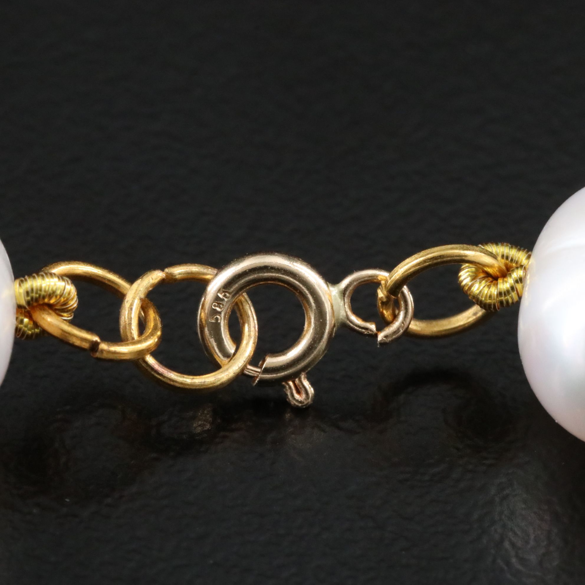 9.50 - 11.00 MM Pearl Necklace with 14K Clasp