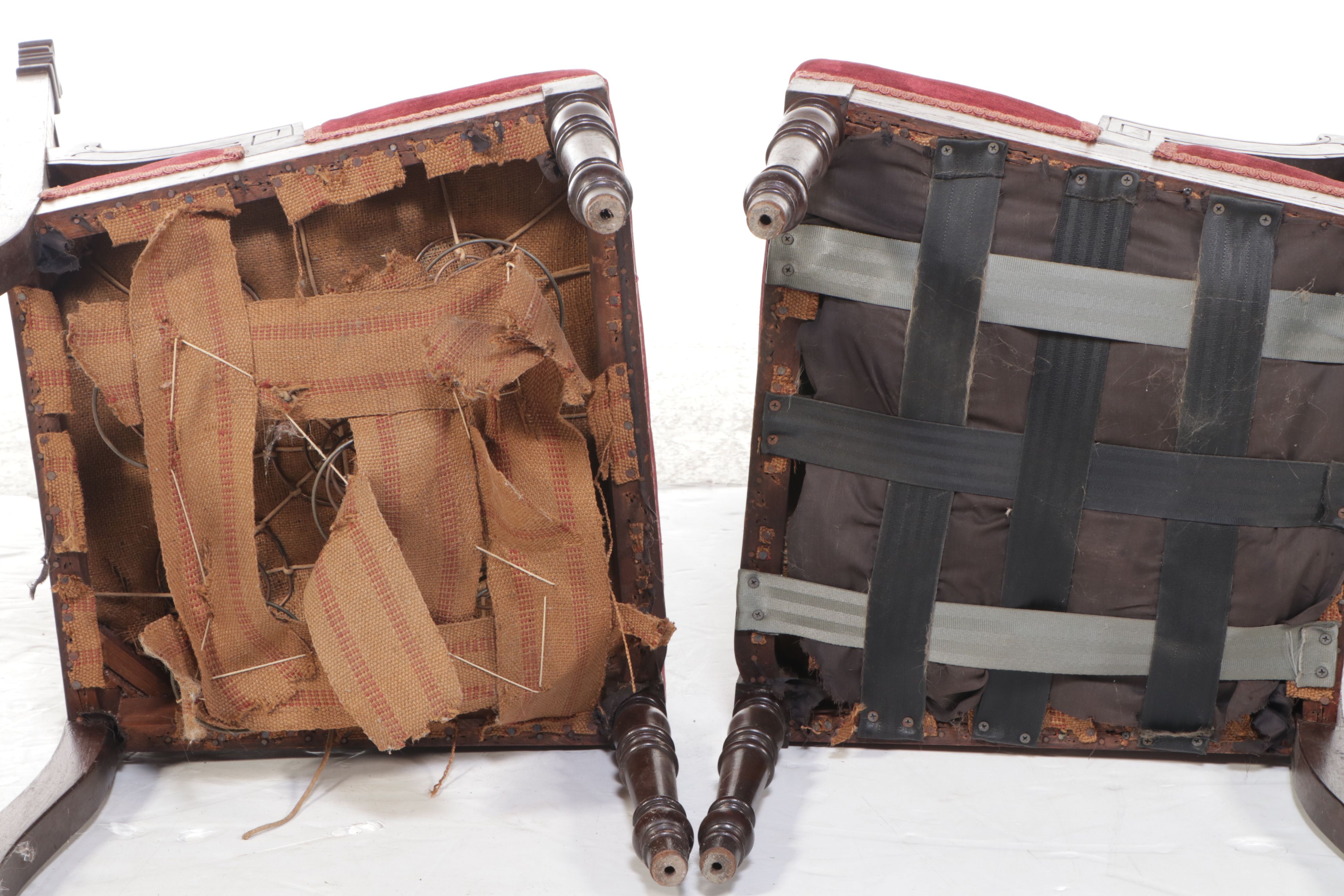 Pair of Victorian Gothic Revival Carved Walnut Side Chairs, 19th Century