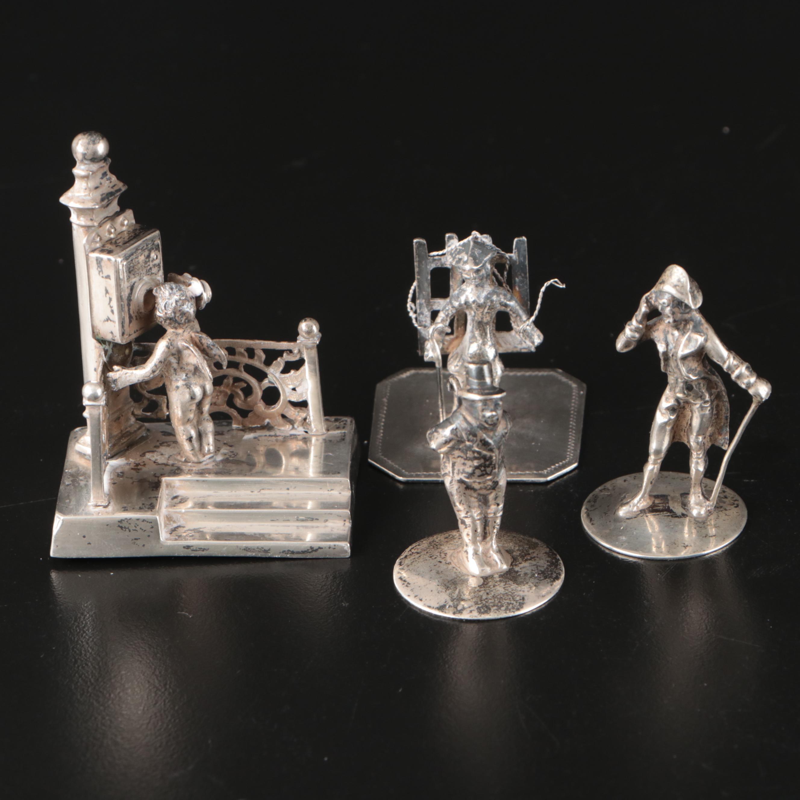 Ferdinand C Henzler Hanau with Other European 800 Silver Figurines