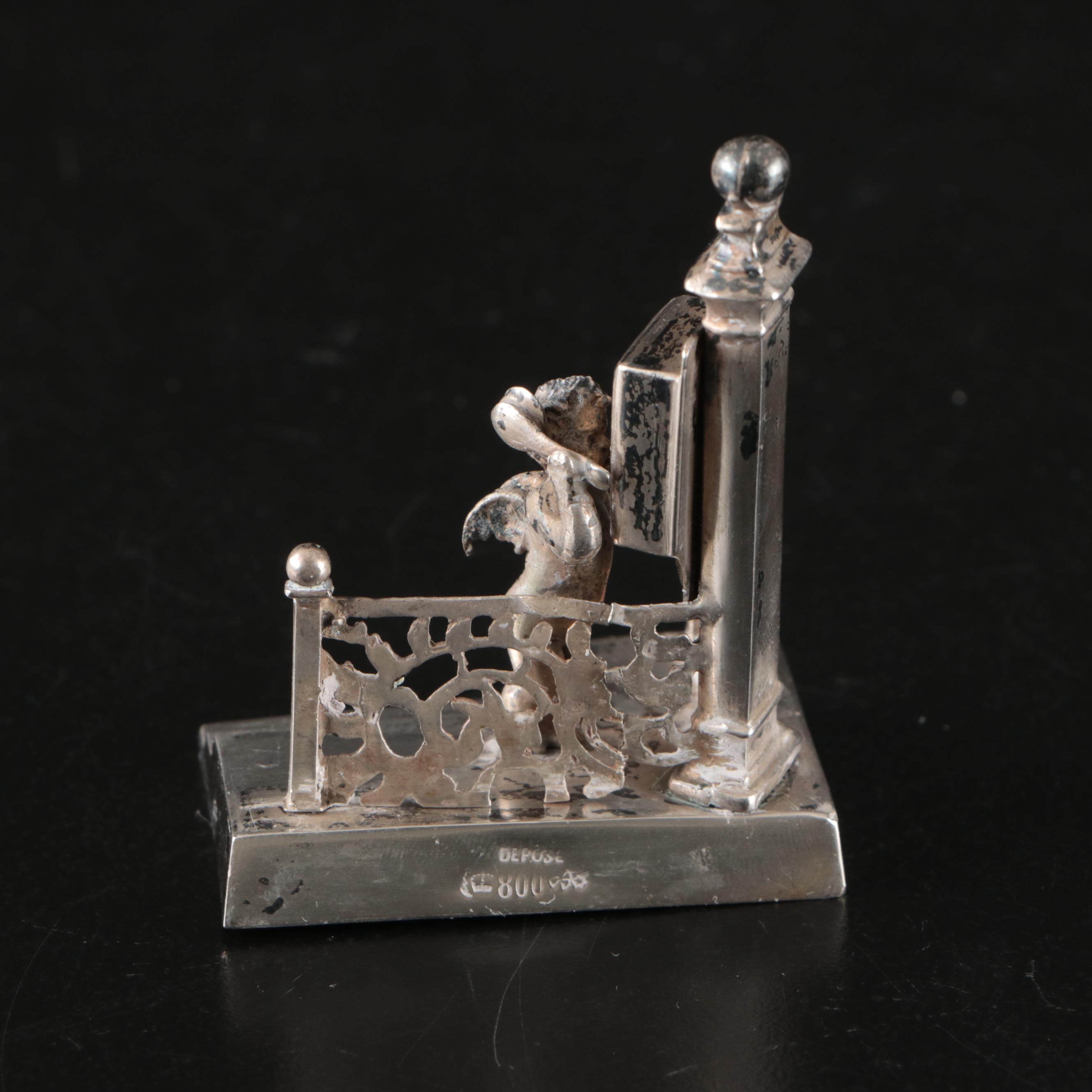 Ferdinand C Henzler Hanau with Other European 800 Silver Figurines