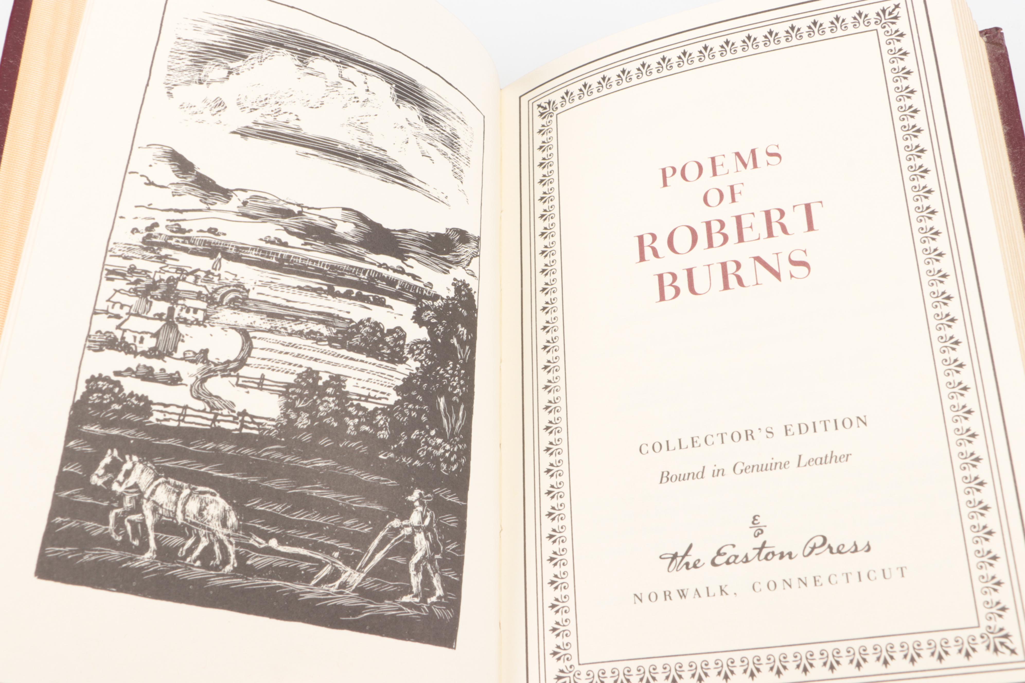 Easton Press Burns, Coleridge, Tennyson, and Wordsworth Poetry Books