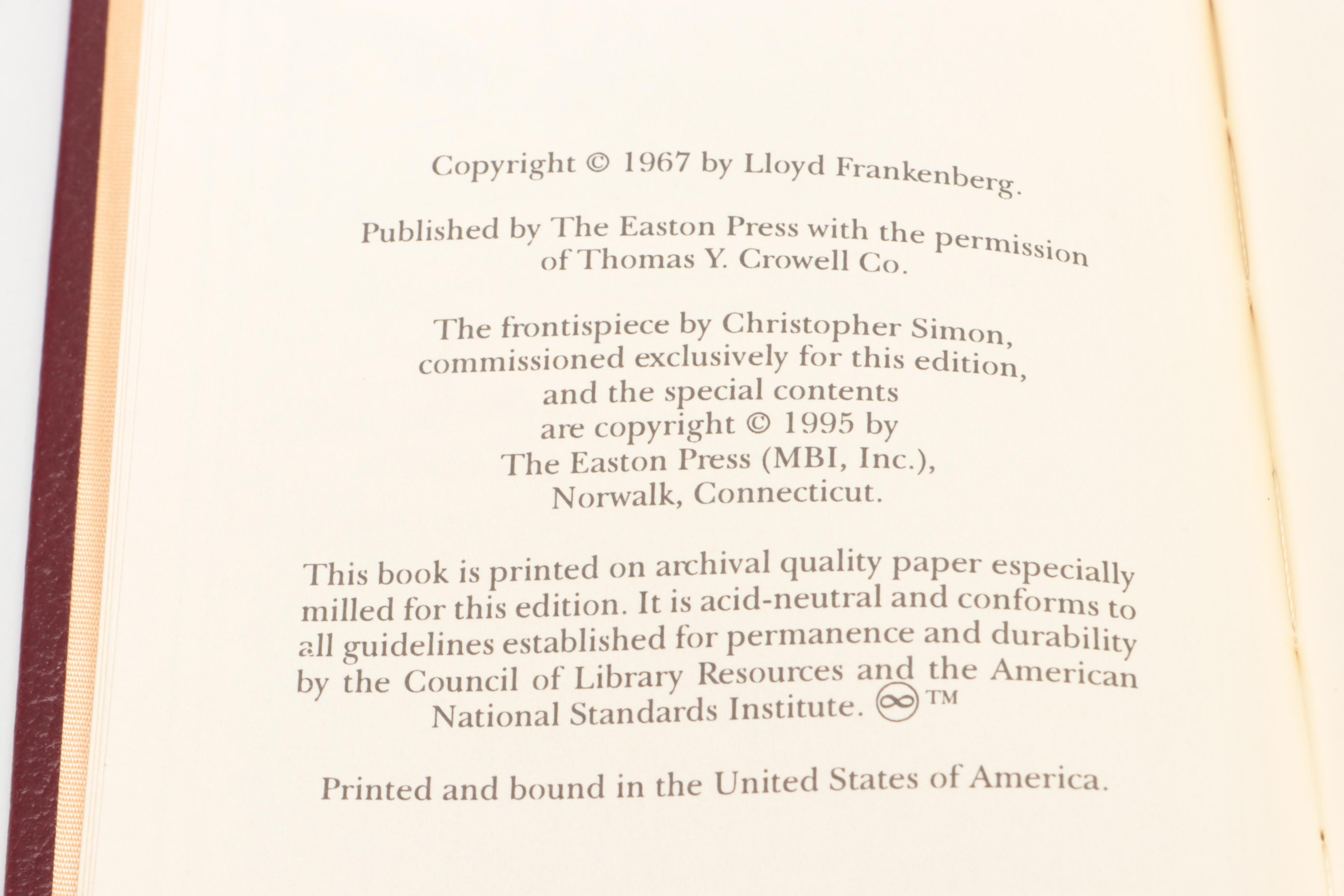 Easton Press Burns, Coleridge, Tennyson, and Wordsworth Poetry Books