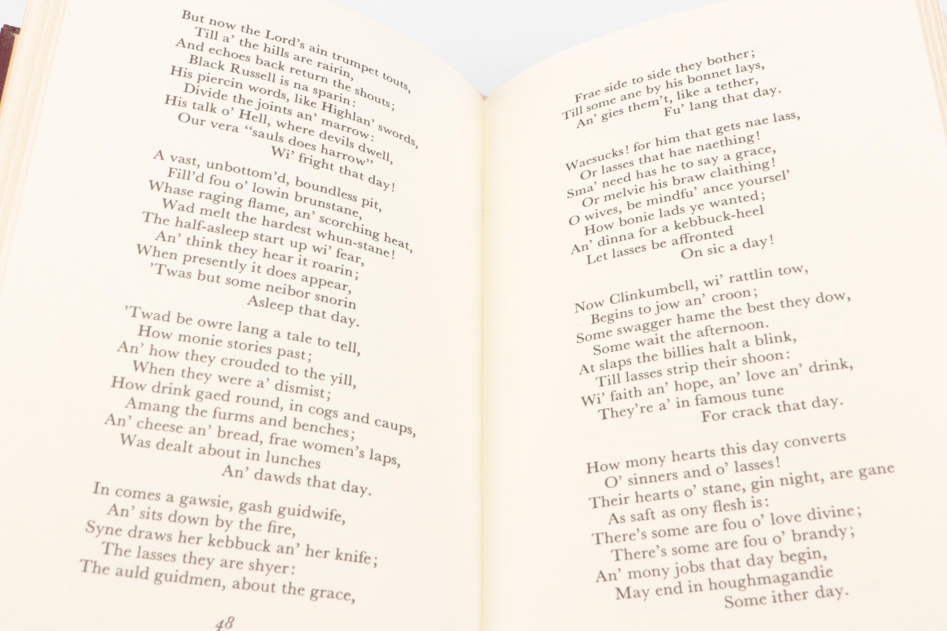 Easton Press Burns, Coleridge, Tennyson, and Wordsworth Poetry Books