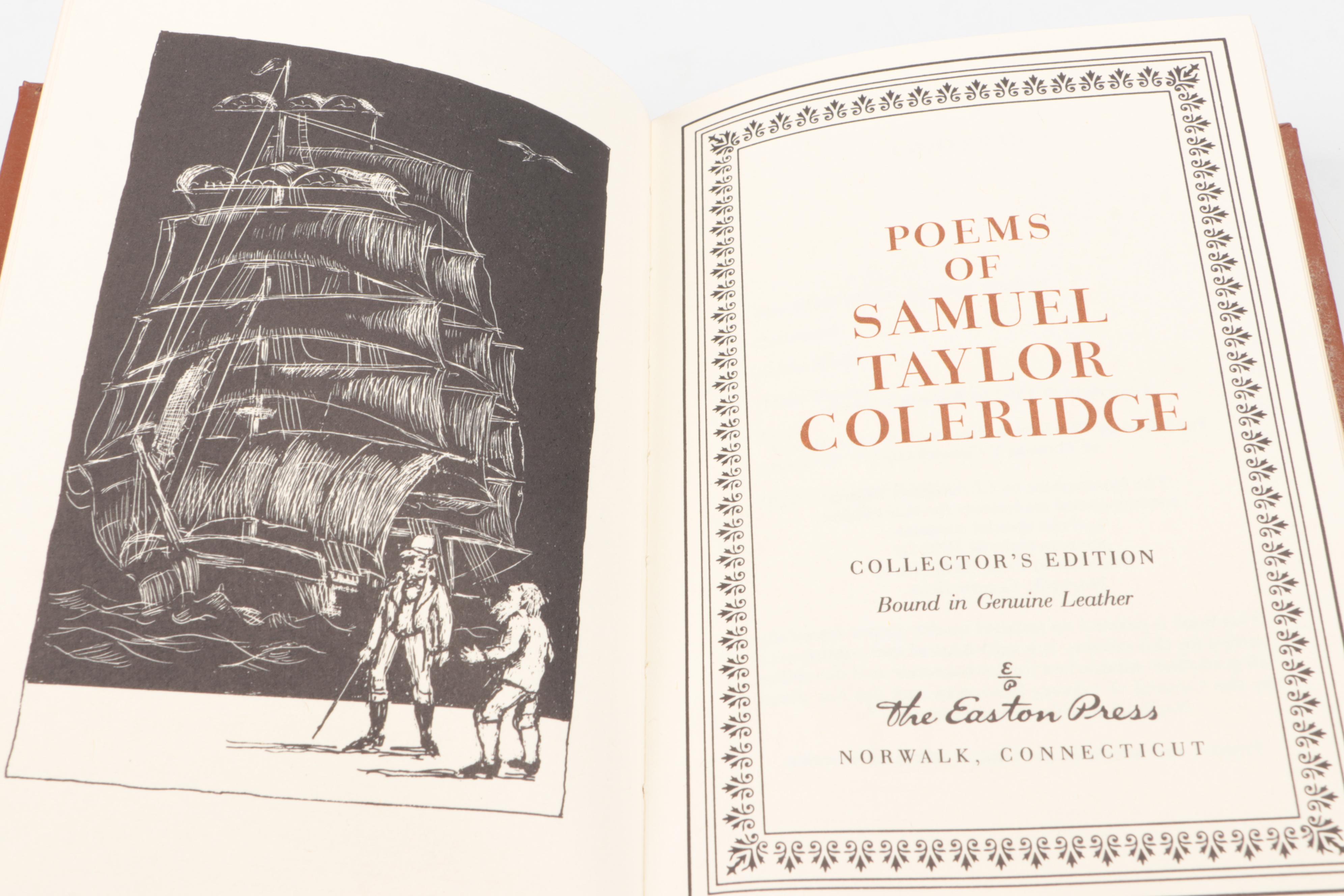 Easton Press Burns, Coleridge, Tennyson, and Wordsworth Poetry Books