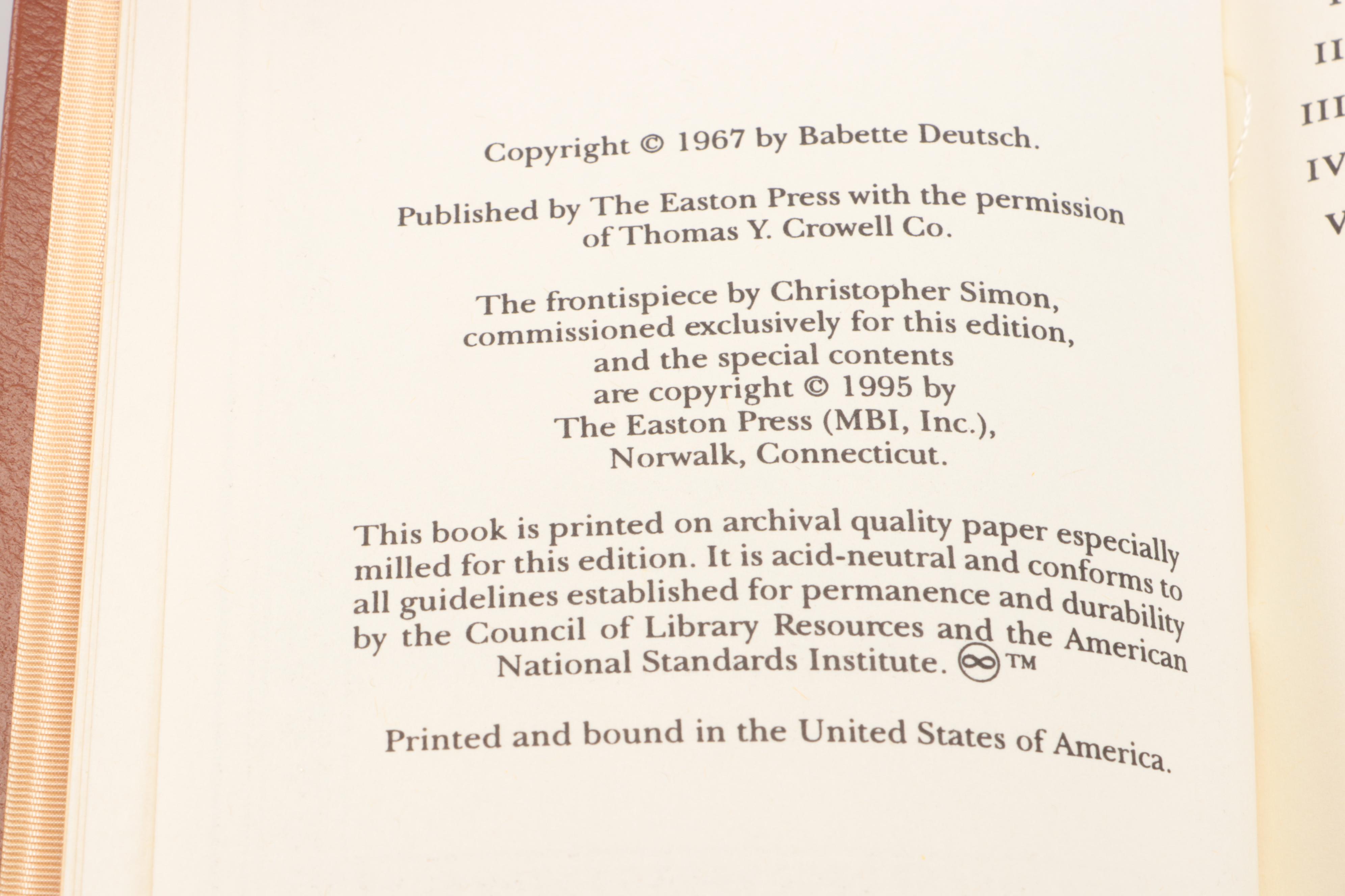 Easton Press Burns, Coleridge, Tennyson, and Wordsworth Poetry Books