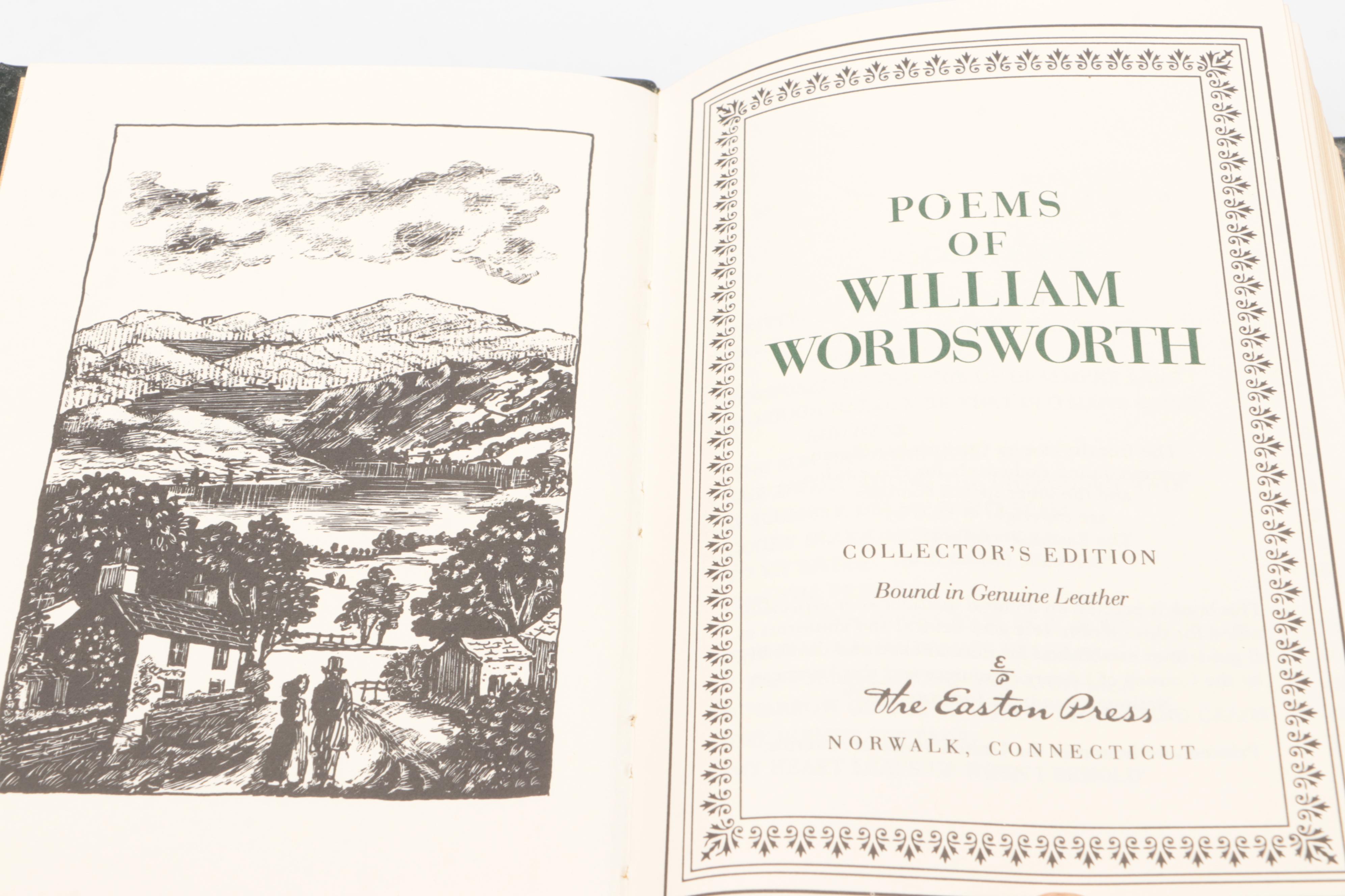 Easton Press Burns, Coleridge, Tennyson, and Wordsworth Poetry Books