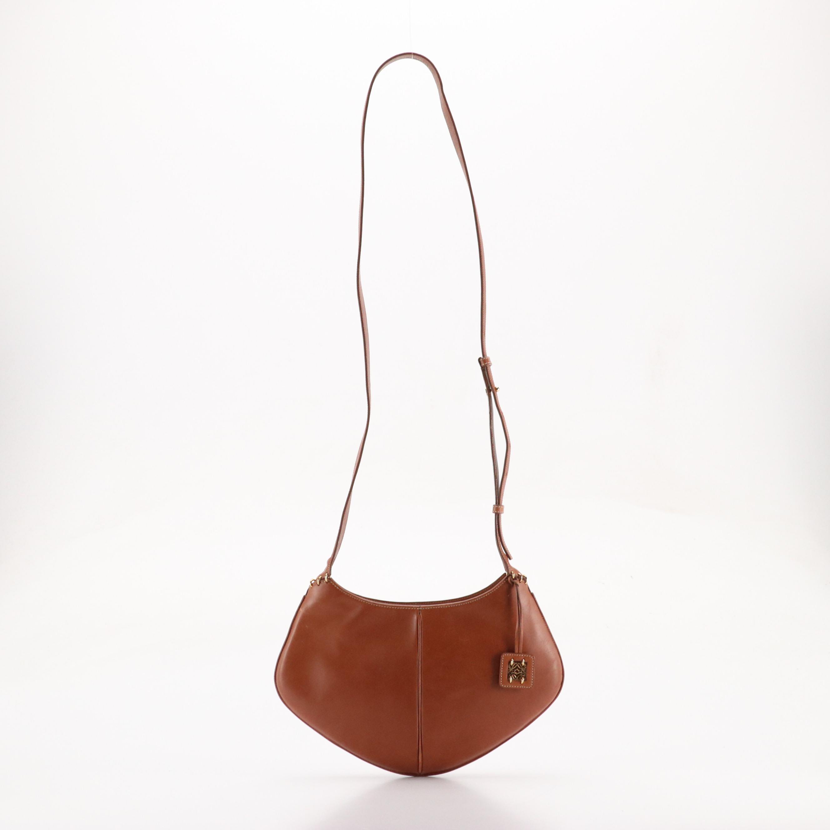 Loewe Crossbody Bag in Caramel Brown Calfskin Leather