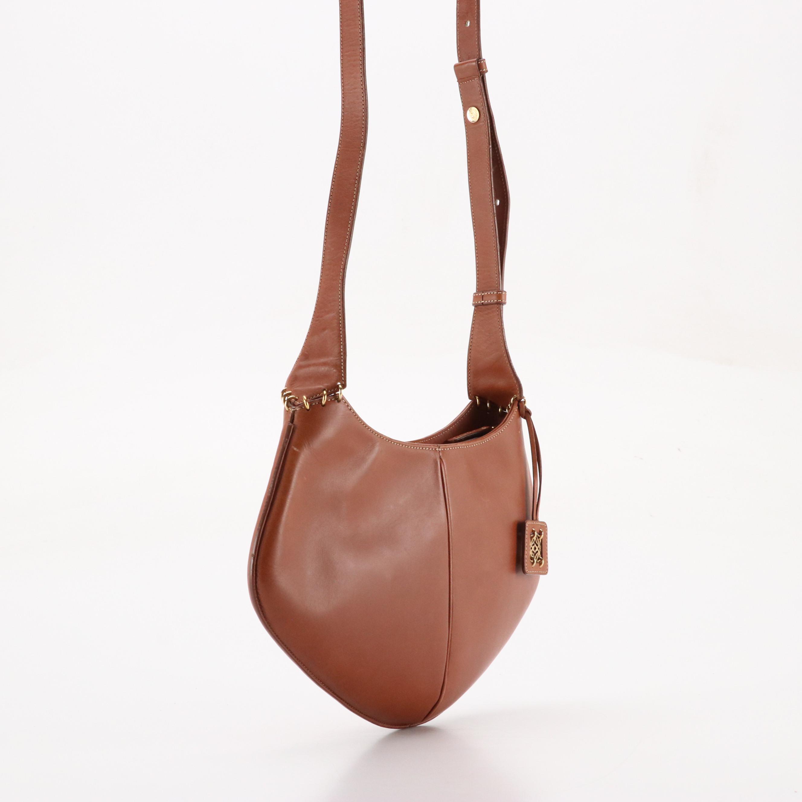 Loewe Crossbody Bag in Caramel Brown Calfskin Leather