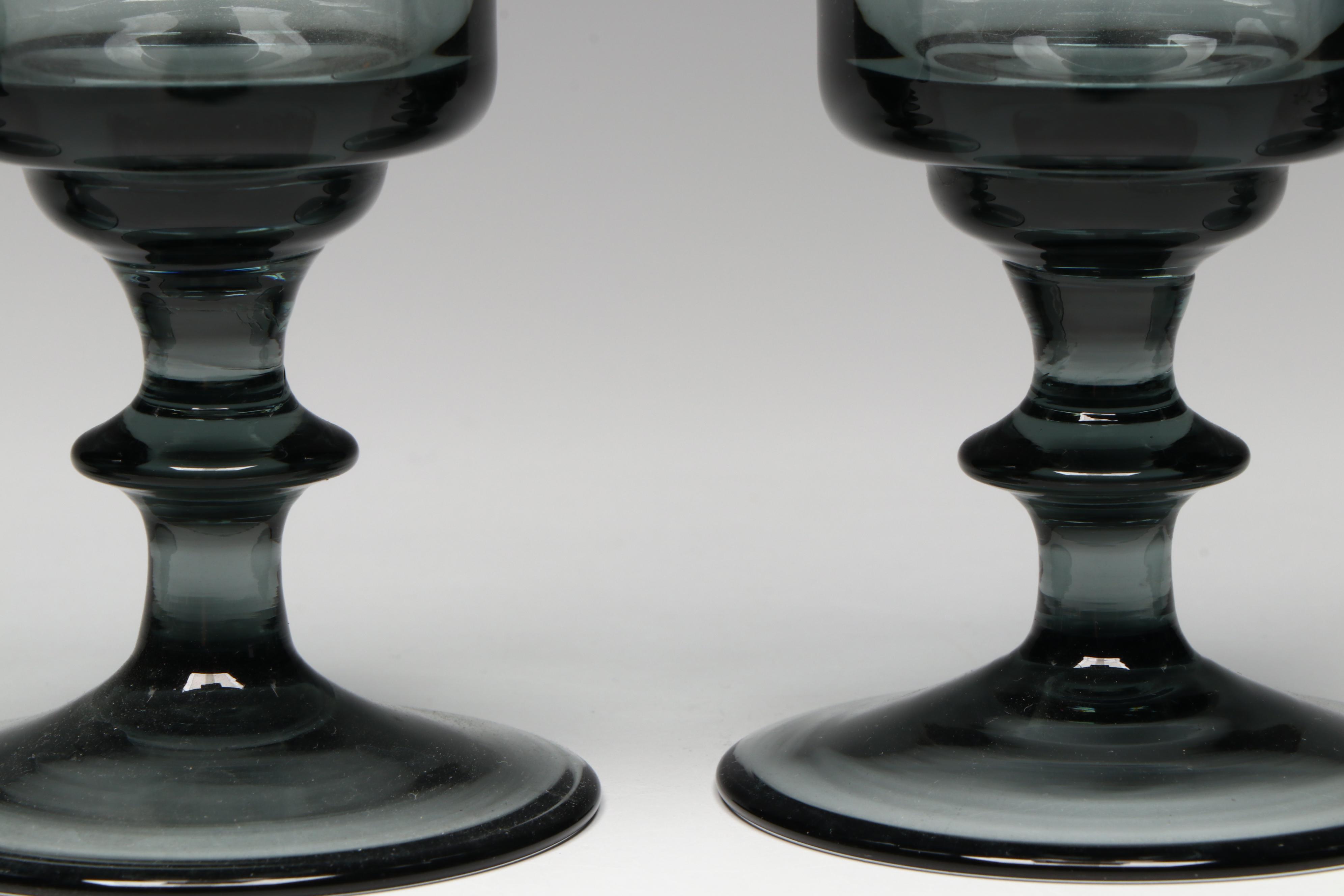 Gorham "Prelude" Smokey Crystal Wine Goblets, 1970 - 1974