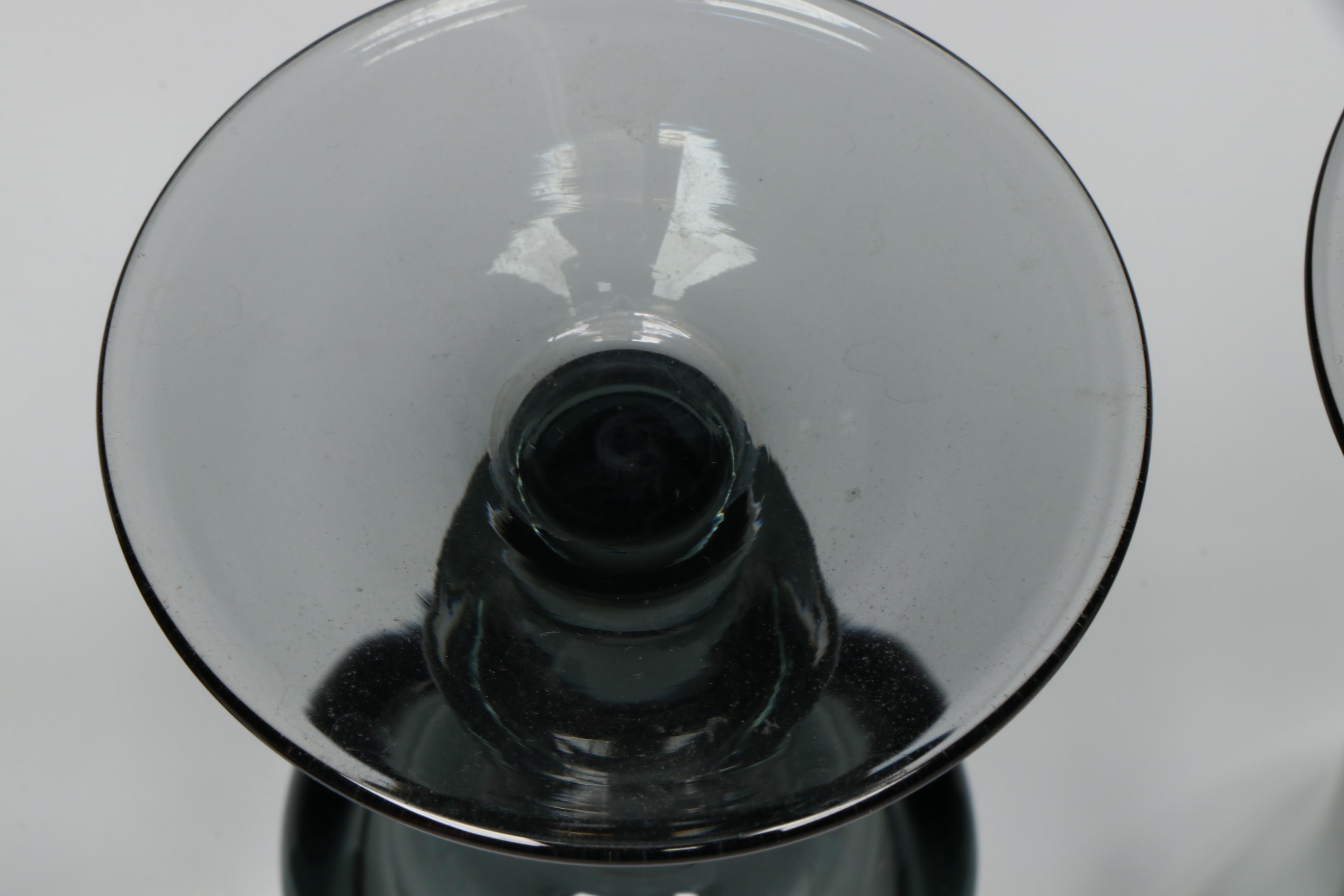 Gorham "Prelude" Smokey Crystal Wine Goblets, 1970 - 1974