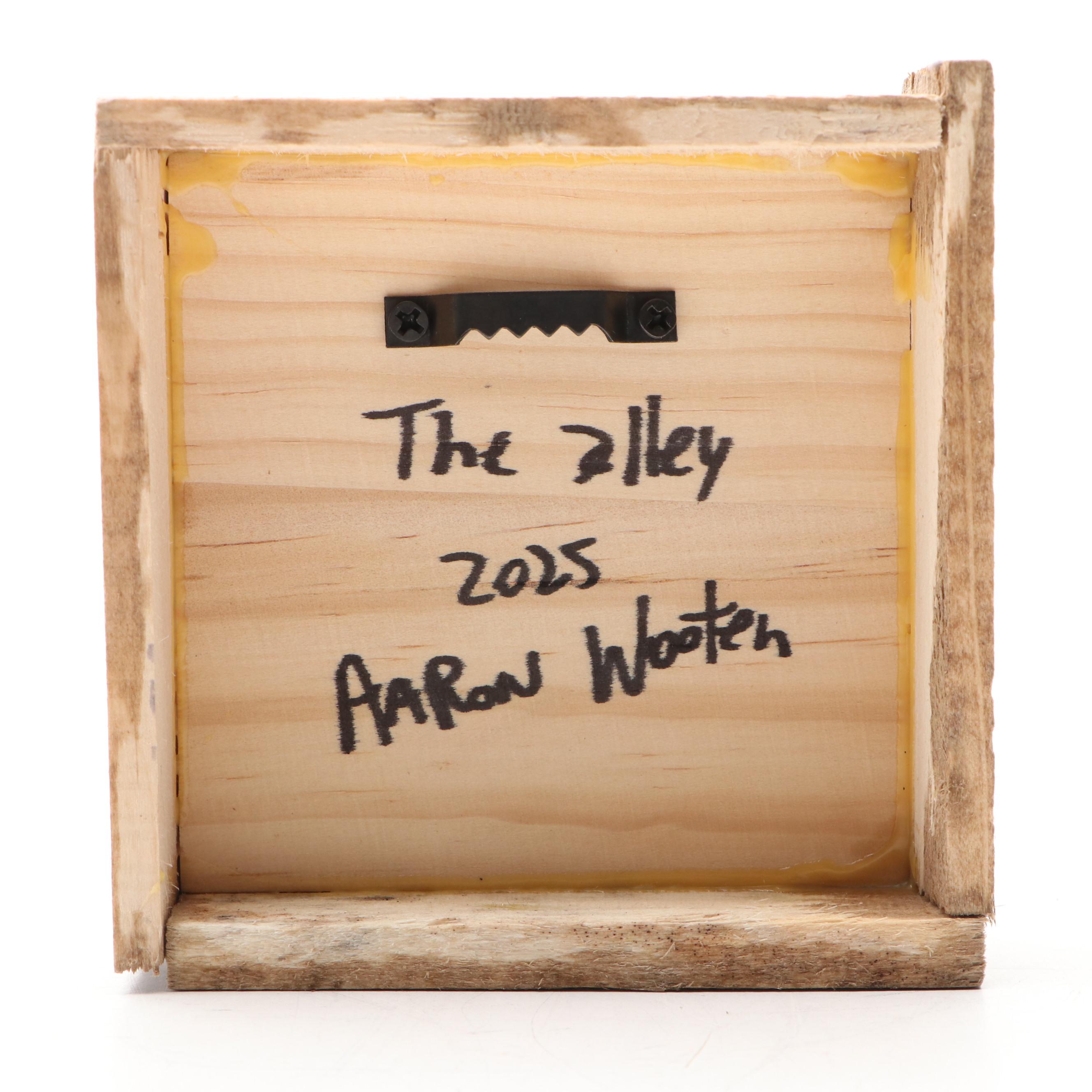 Aaron Wooten Stylized Mixed Media Painting "The Alley," 2025