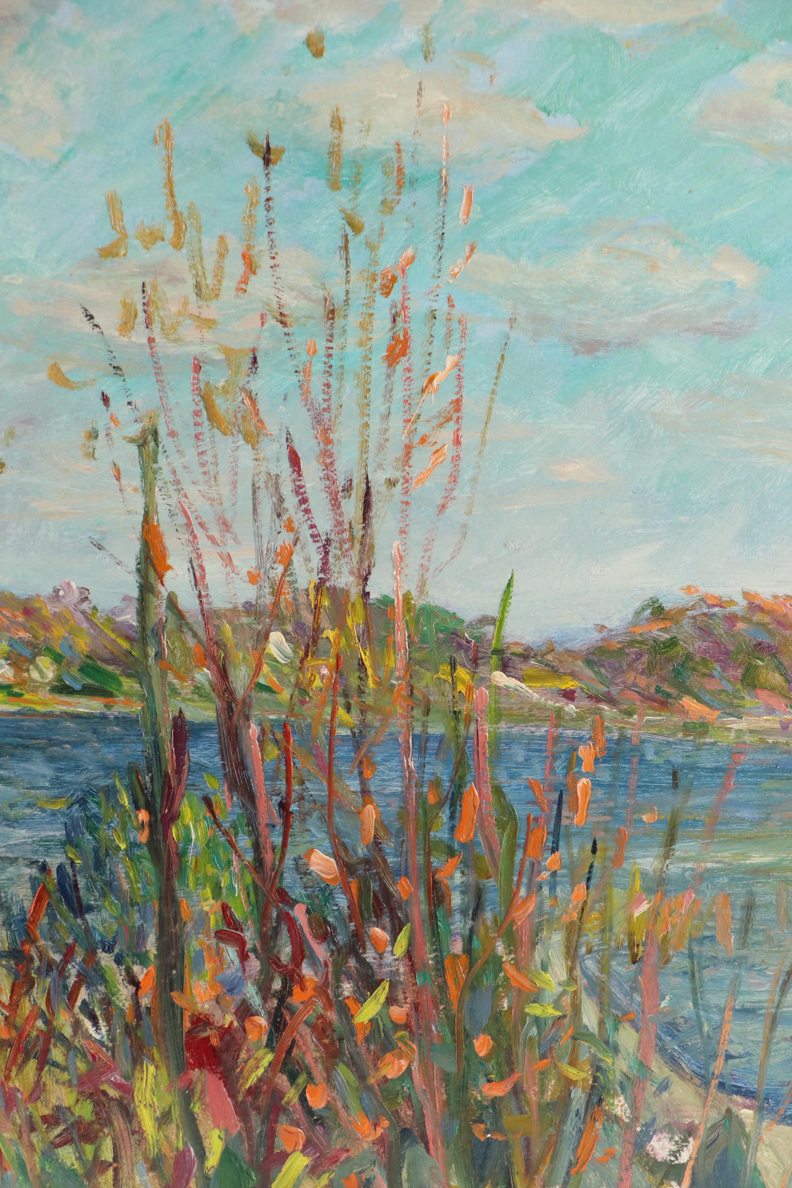 Michael Salvatore Abbate Rural Landscape Oil Painting, Mid-20th Century