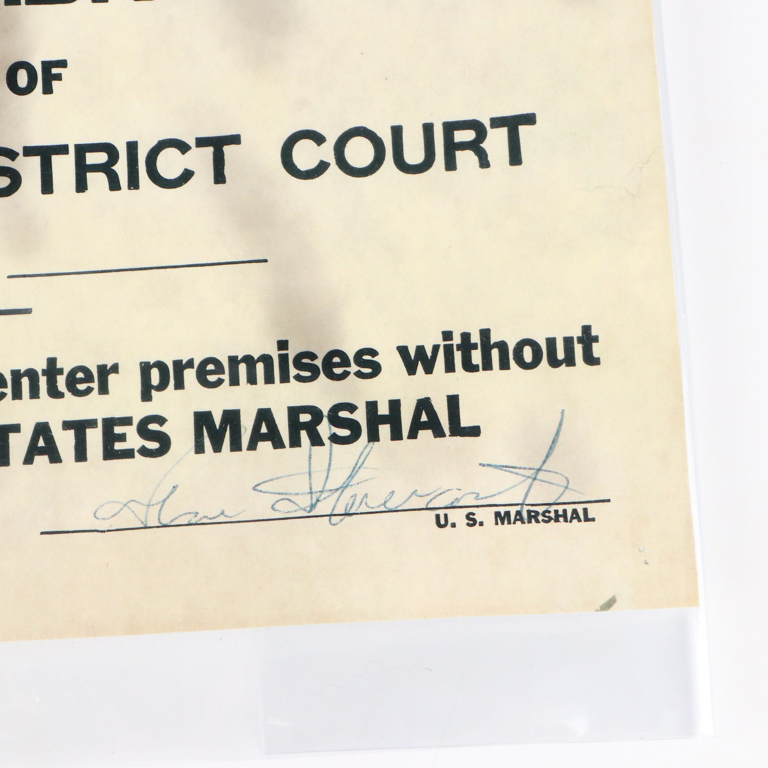 Prohibition Era Whisky Prescription Form with Reproduction Sign