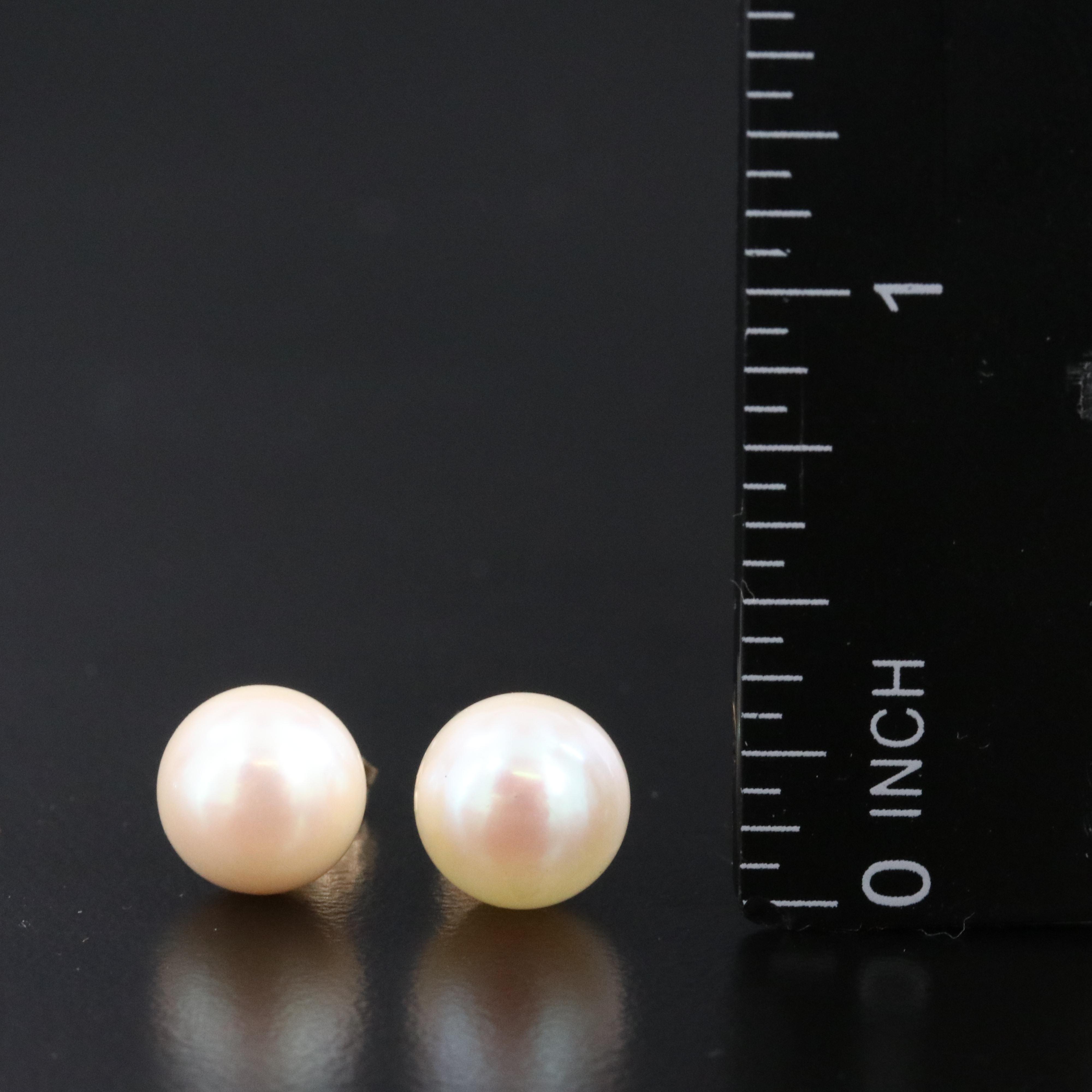 14K Pearl and Ruby Earrings and Single Solitaire Aquamarine Stud Earring