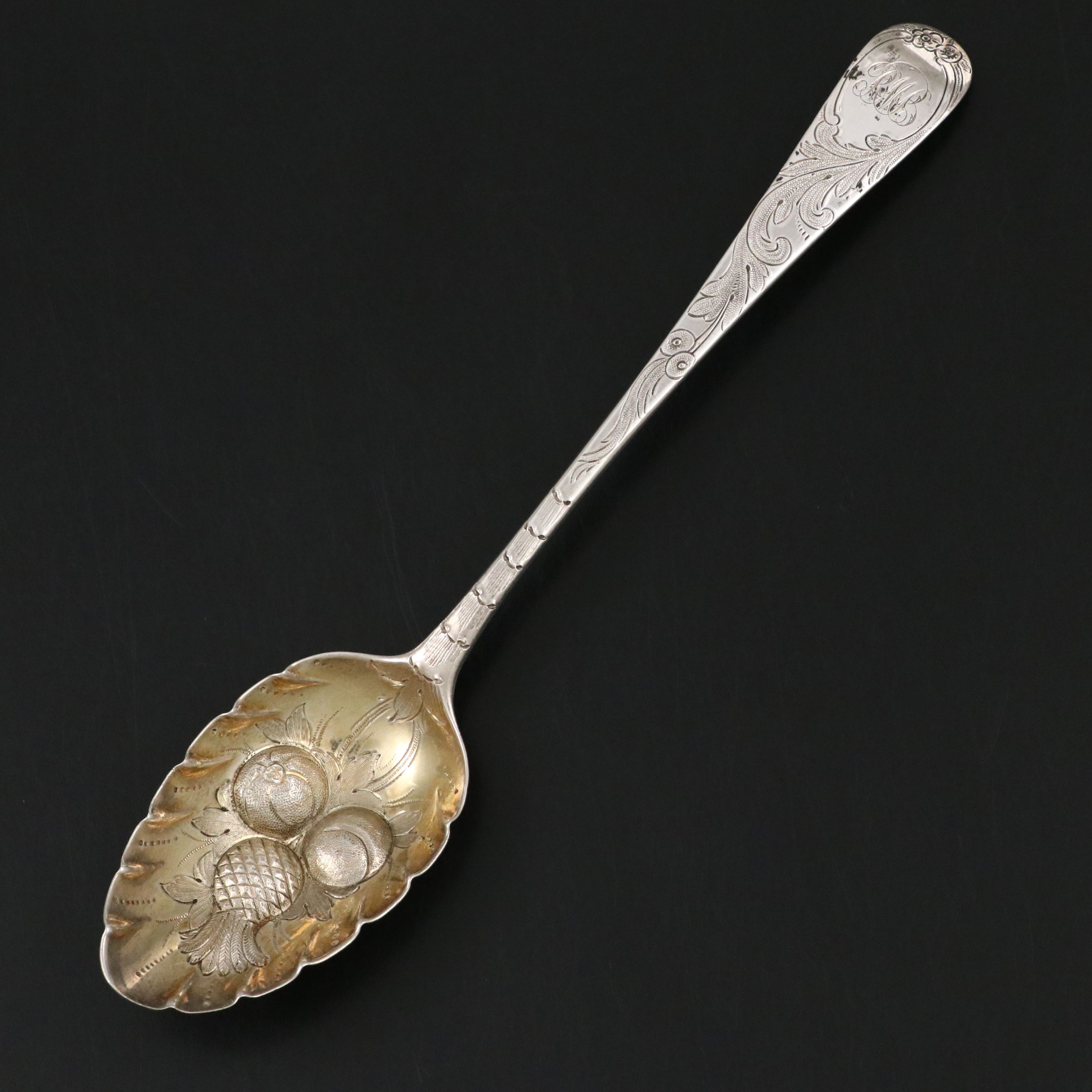 Thomas Pratt and Arthur Humphries English Sterling Silver Berry Spoon, 1783