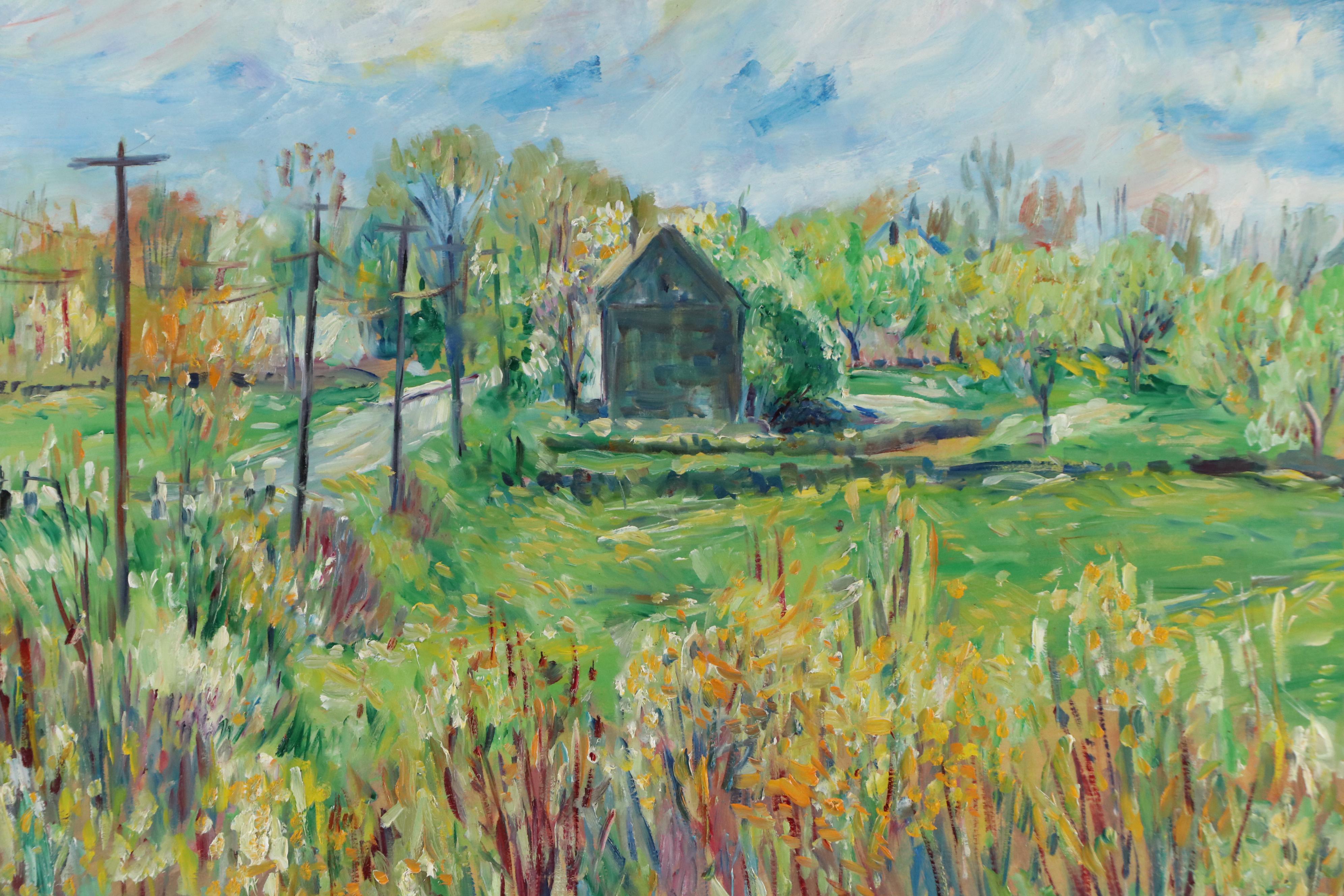 Michael Salvatore Abbate Rural Landscape Oil Painting, Mid-20th Century