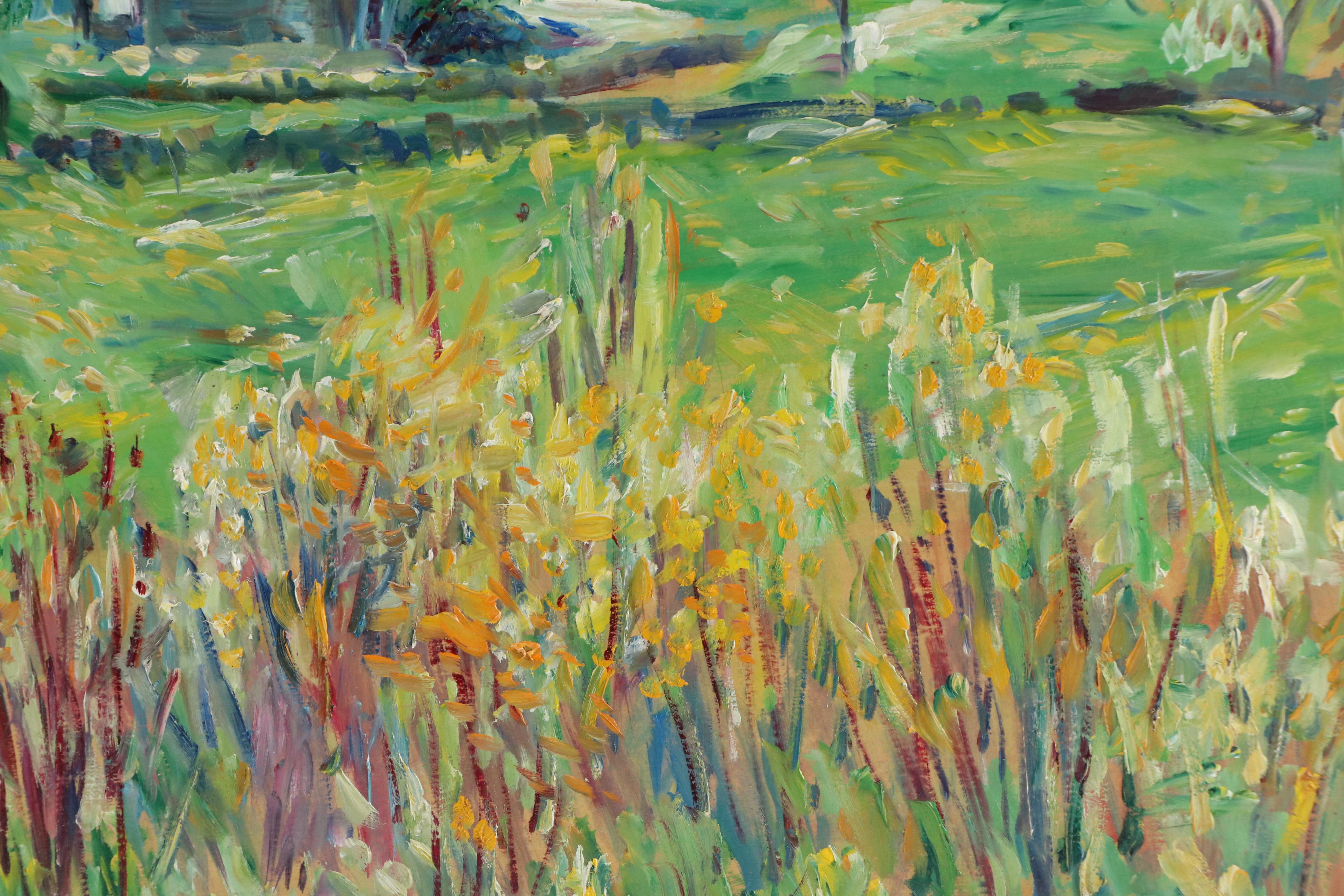 Michael Salvatore Abbate Rural Landscape Oil Painting, Mid-20th Century