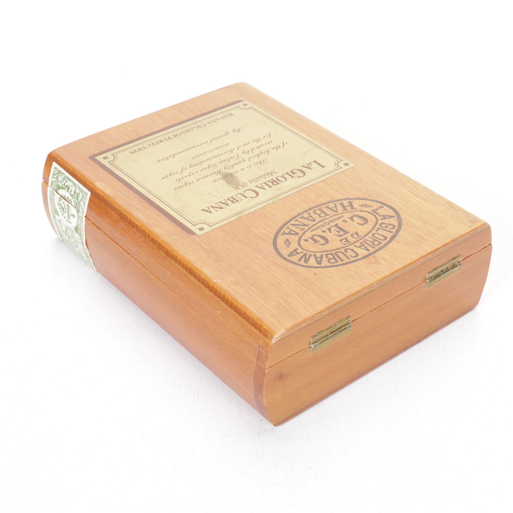 Davidoff and La Gloria Cubana Cigar Boxes with Metal Lock Box and Dresser Box