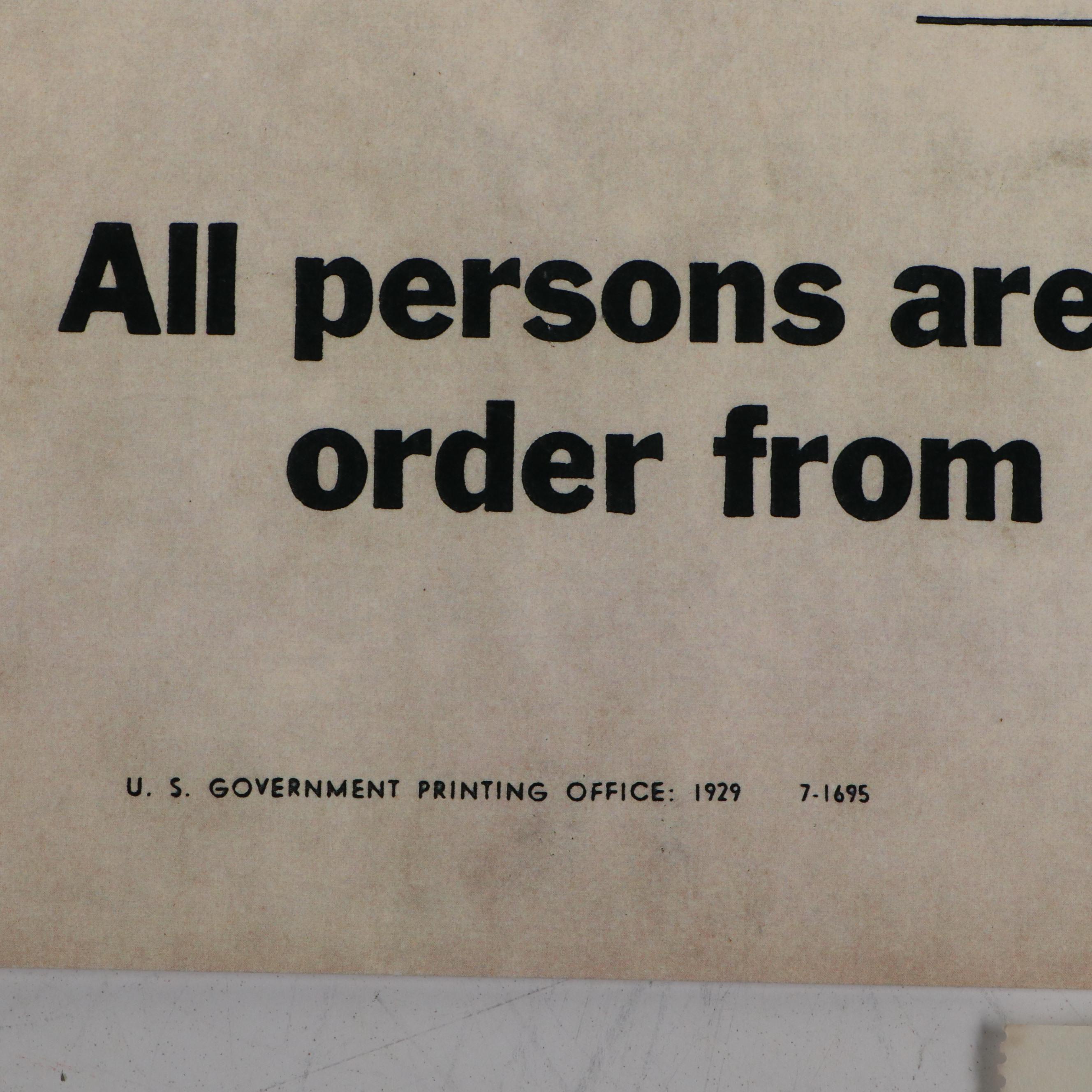 Prohibition Era Whisky Prescription Form with Reproduction Sign