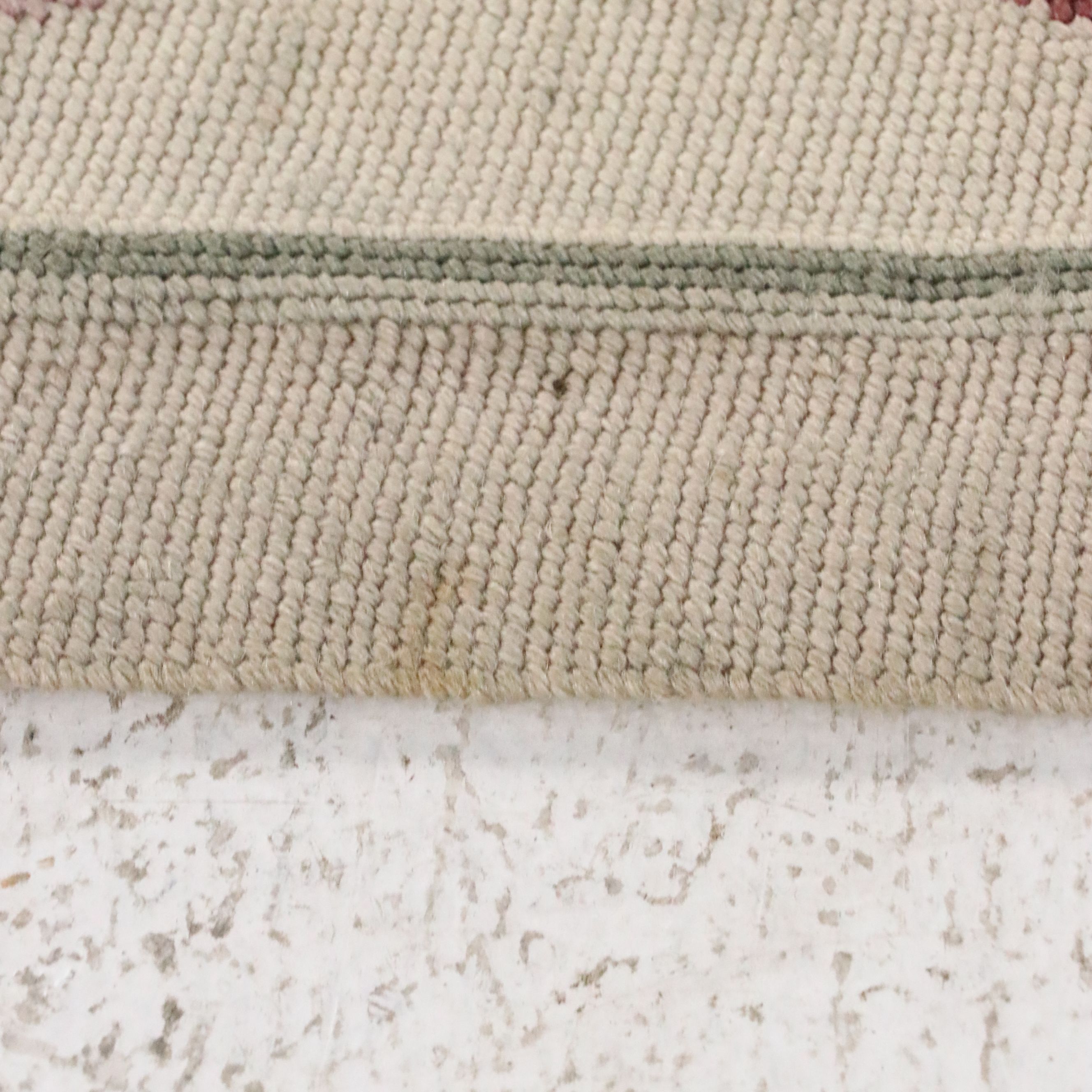 3'9 x 5'7 Handmade Ribbon Floral Needlepoint Area Rug