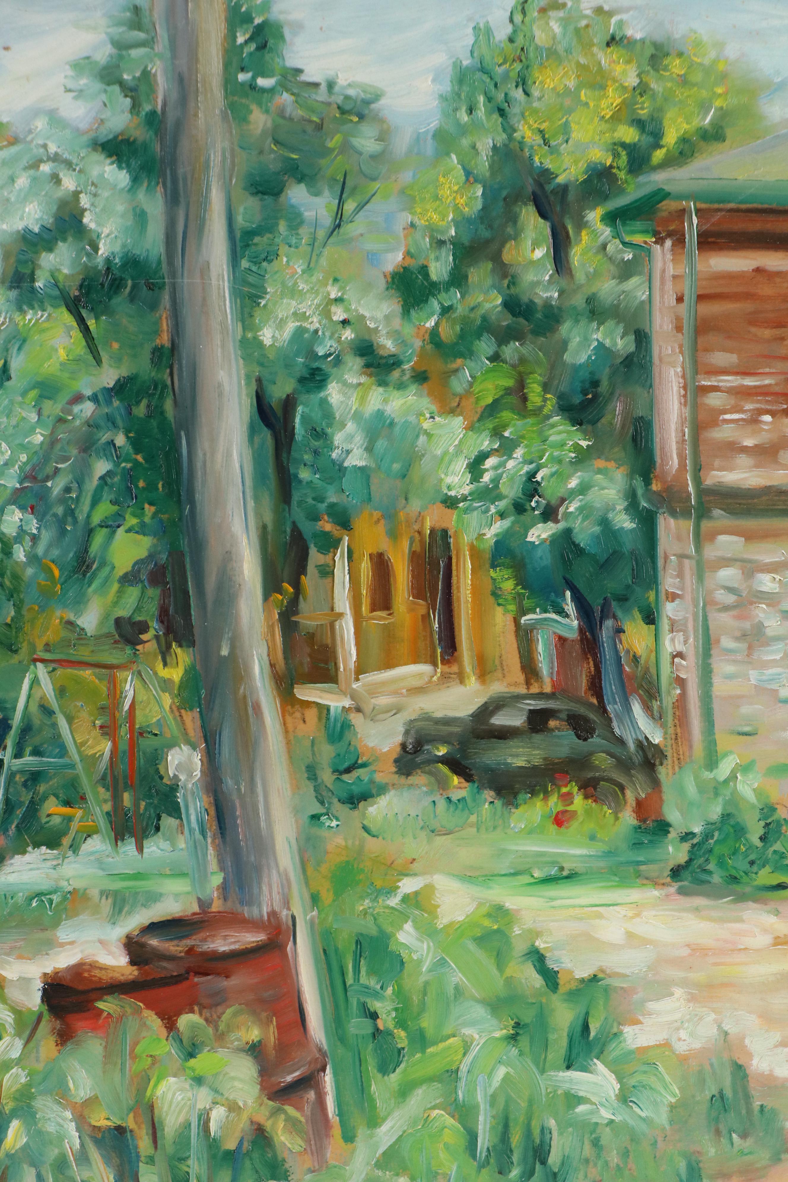 Michael Salvatore Abbate Rural Landscape Oil Painting, Mid-20th Century