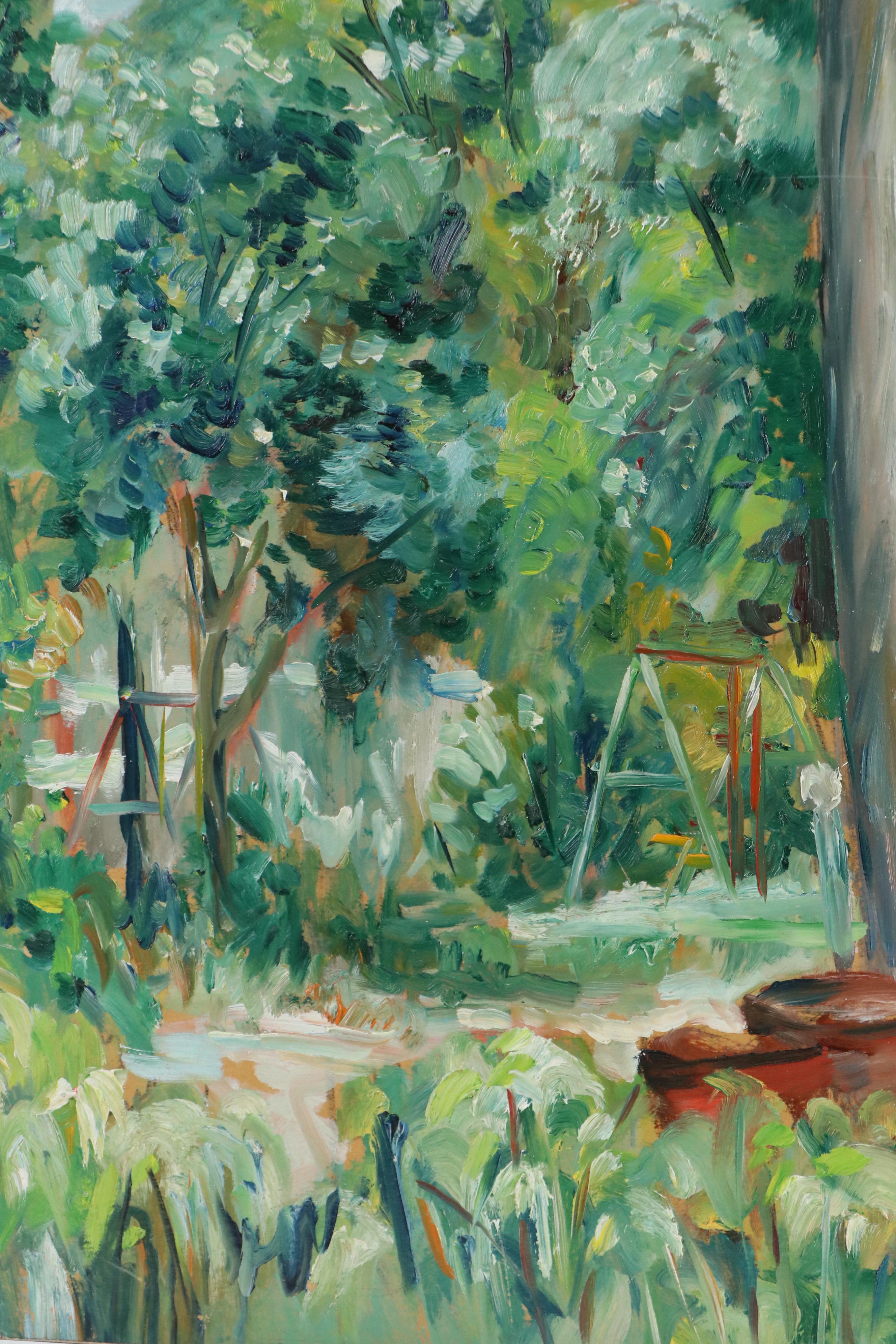 Michael Salvatore Abbate Rural Landscape Oil Painting, Mid-20th Century