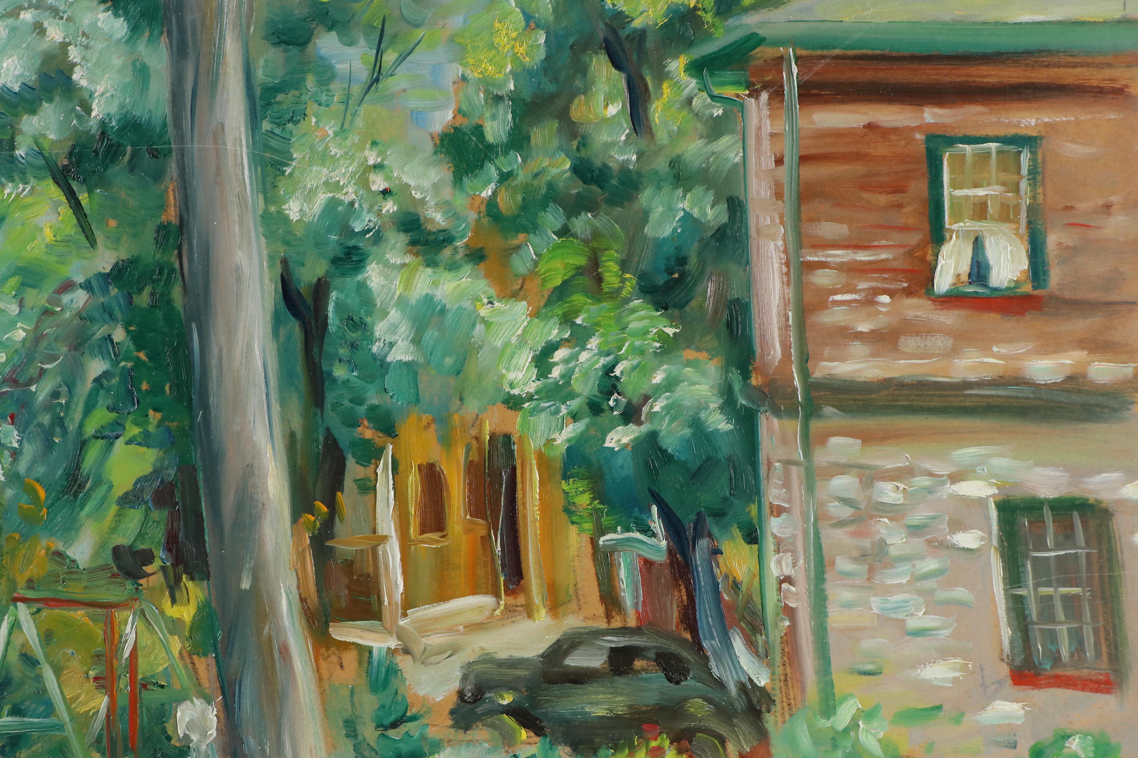 Michael Salvatore Abbate Rural Landscape Oil Painting, Mid-20th Century